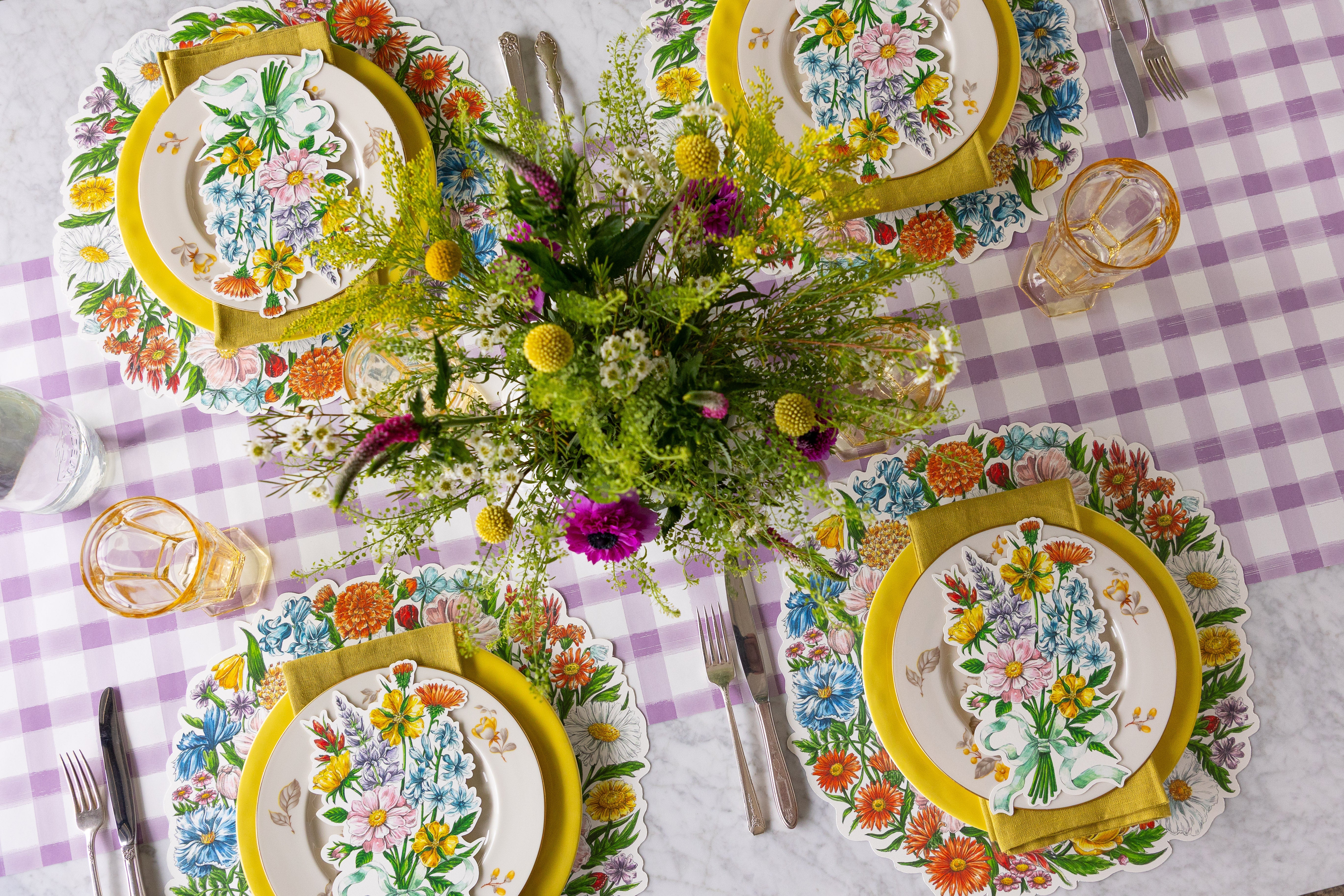 Die-cut Wildflower Wreath Placemat