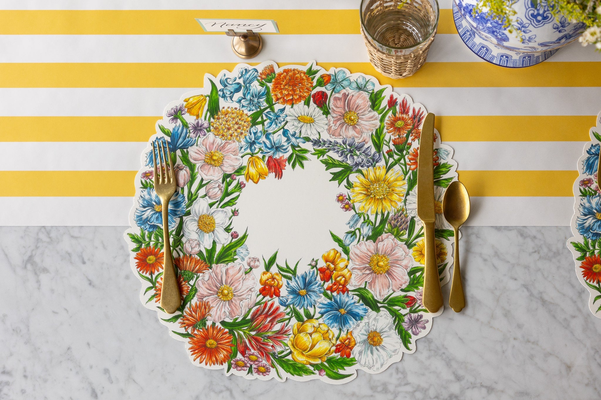 Die-cut Wildflower Wreath Placemat