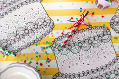 Die-cut Coloring Birthday Cake Placemat