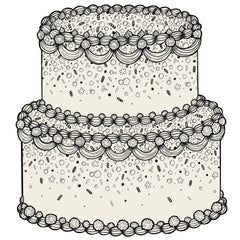 Die-cut Coloring Birthday Cake Placemat