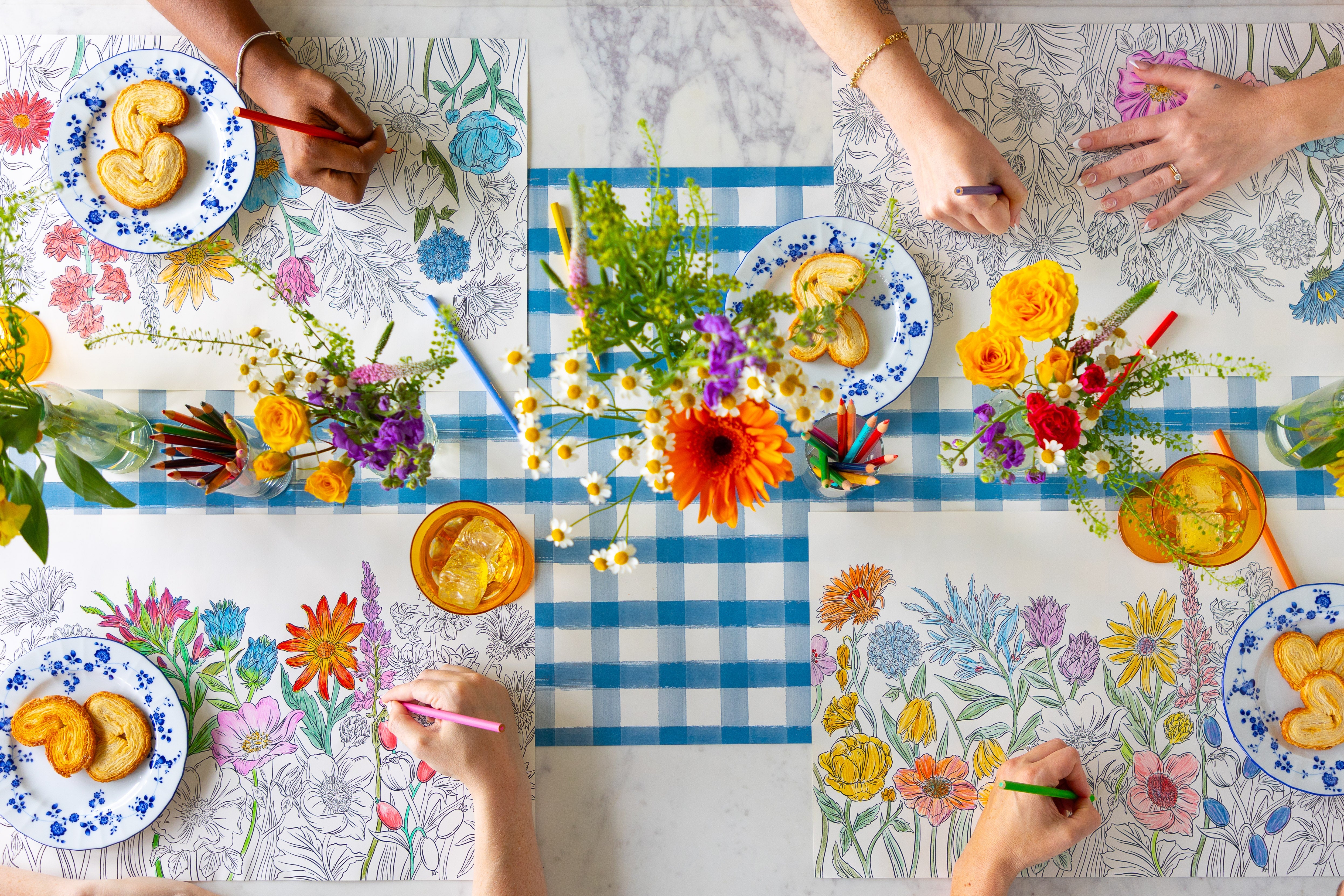 Coloring Wildflower Meadow Placemat