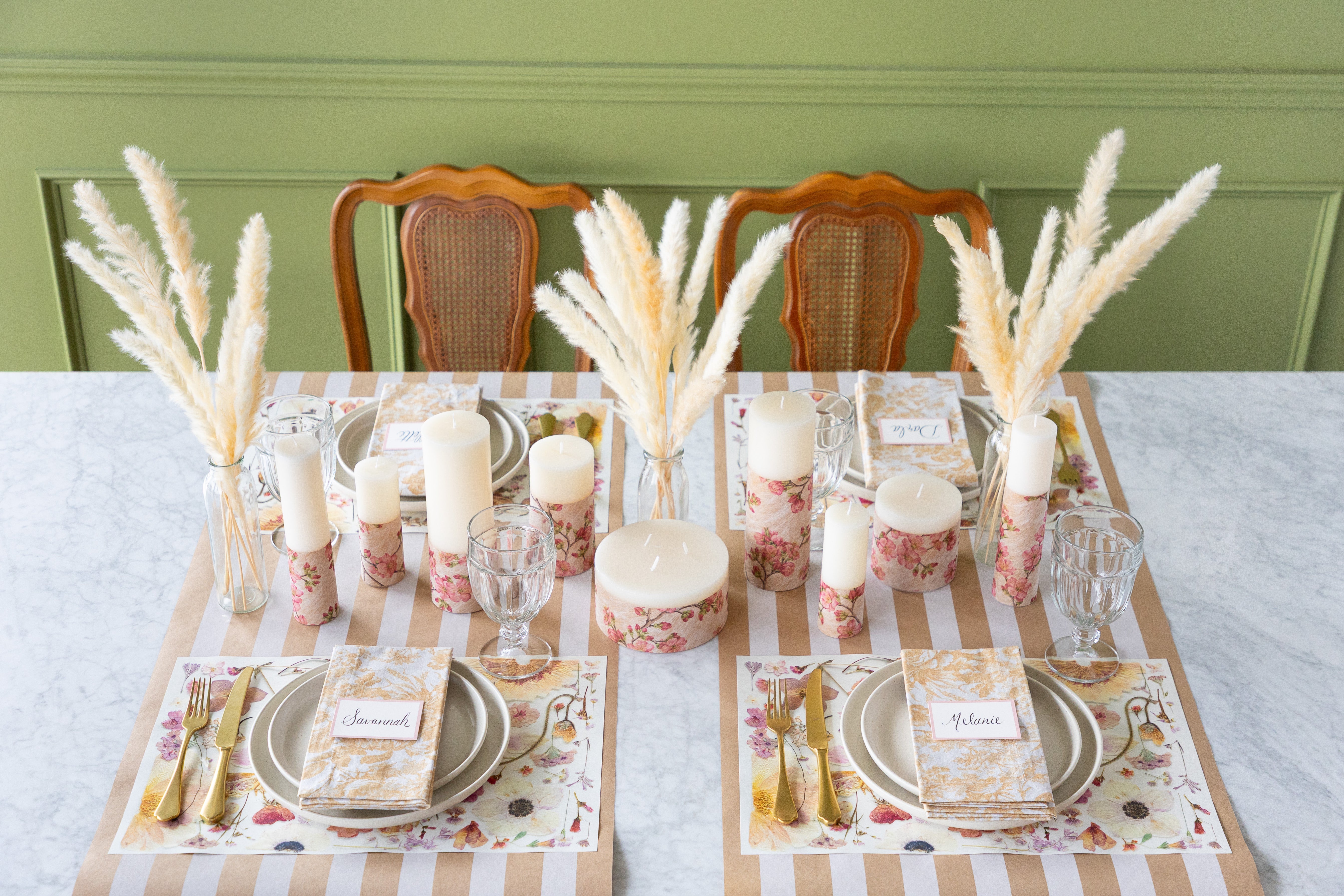 Blush Pressed Petals Placemat