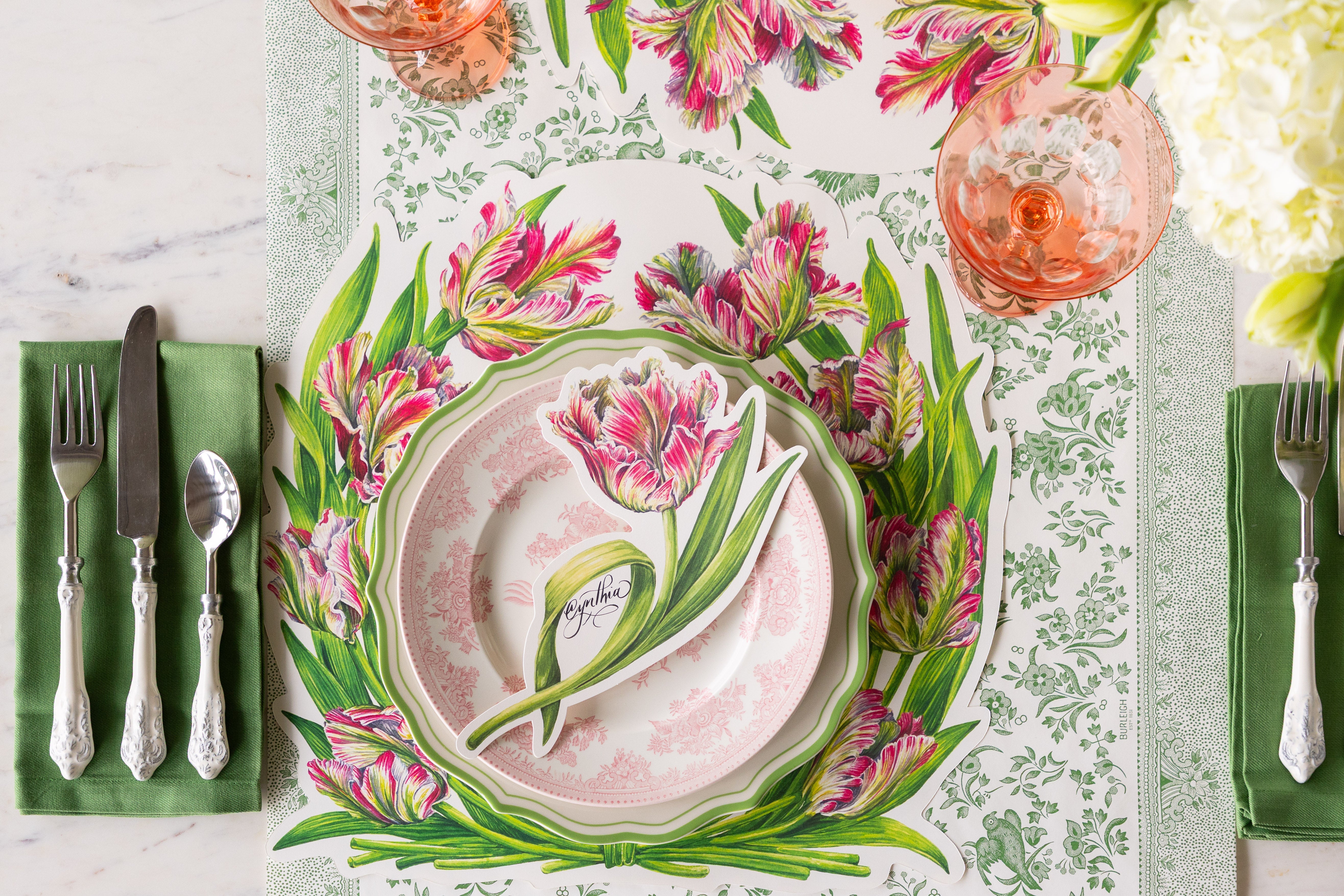 Die-cut Parrot Tulip Placemat
