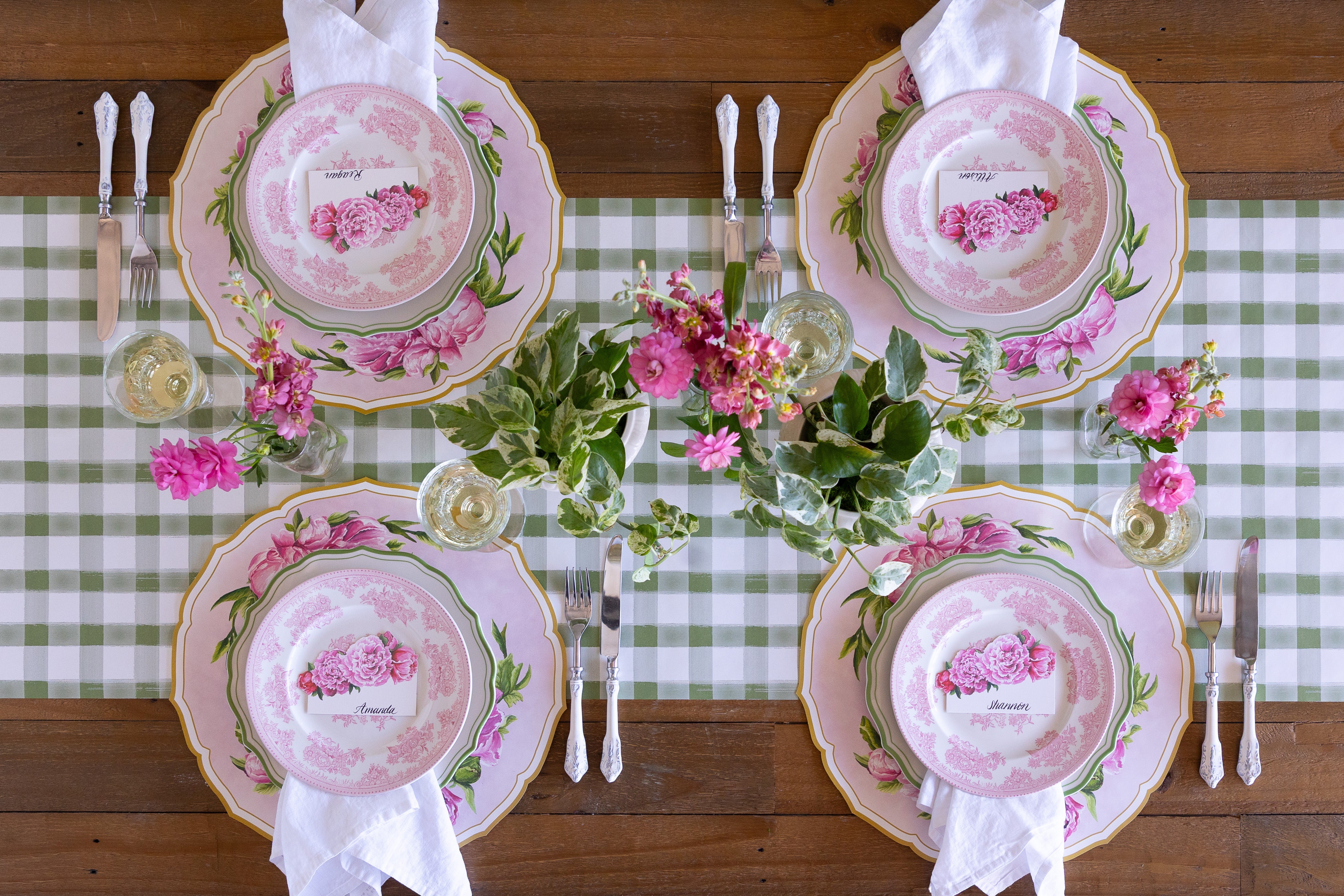Die-cut Peony China Placemat