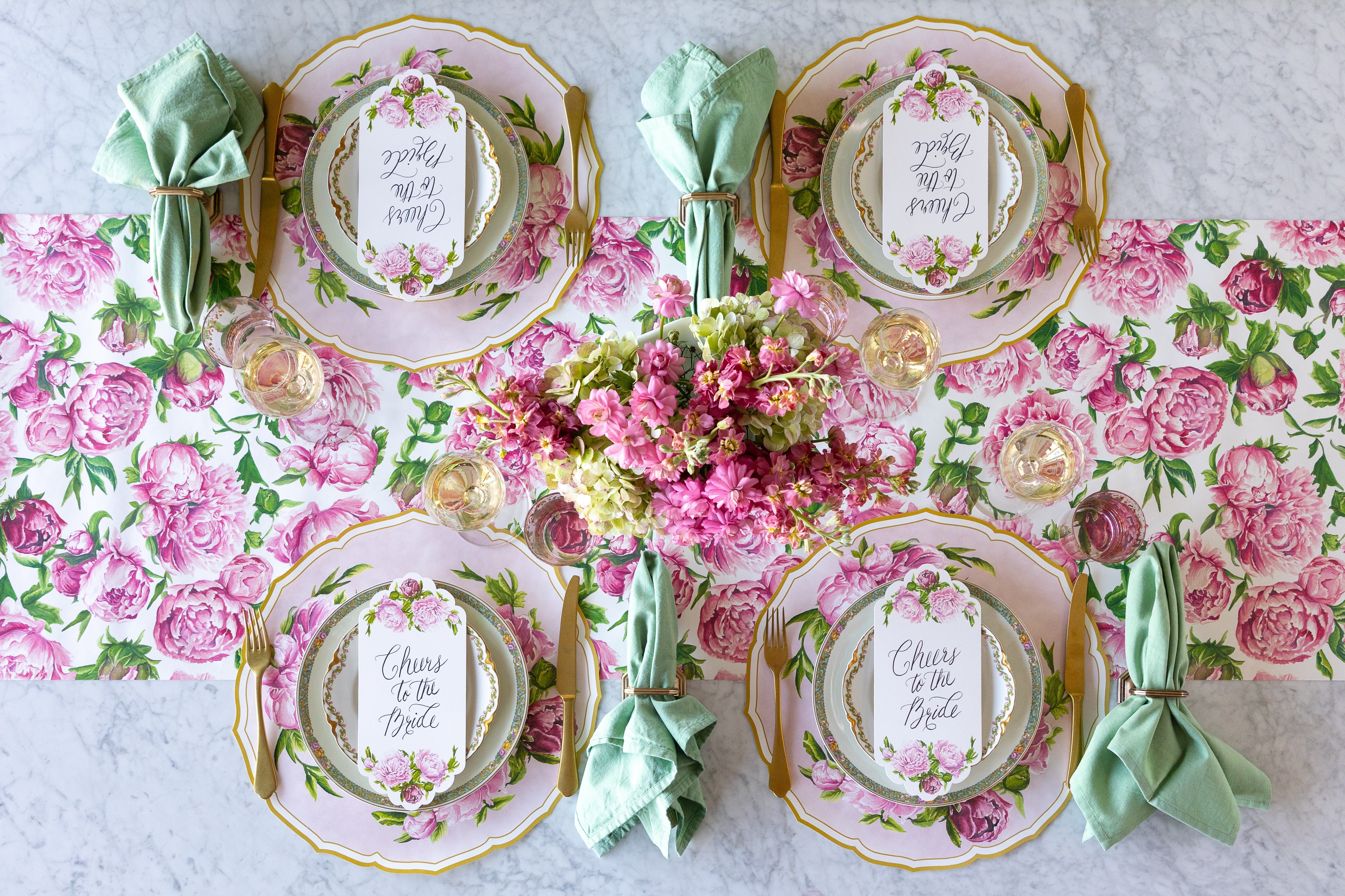 Die-cut Peony China Placemat