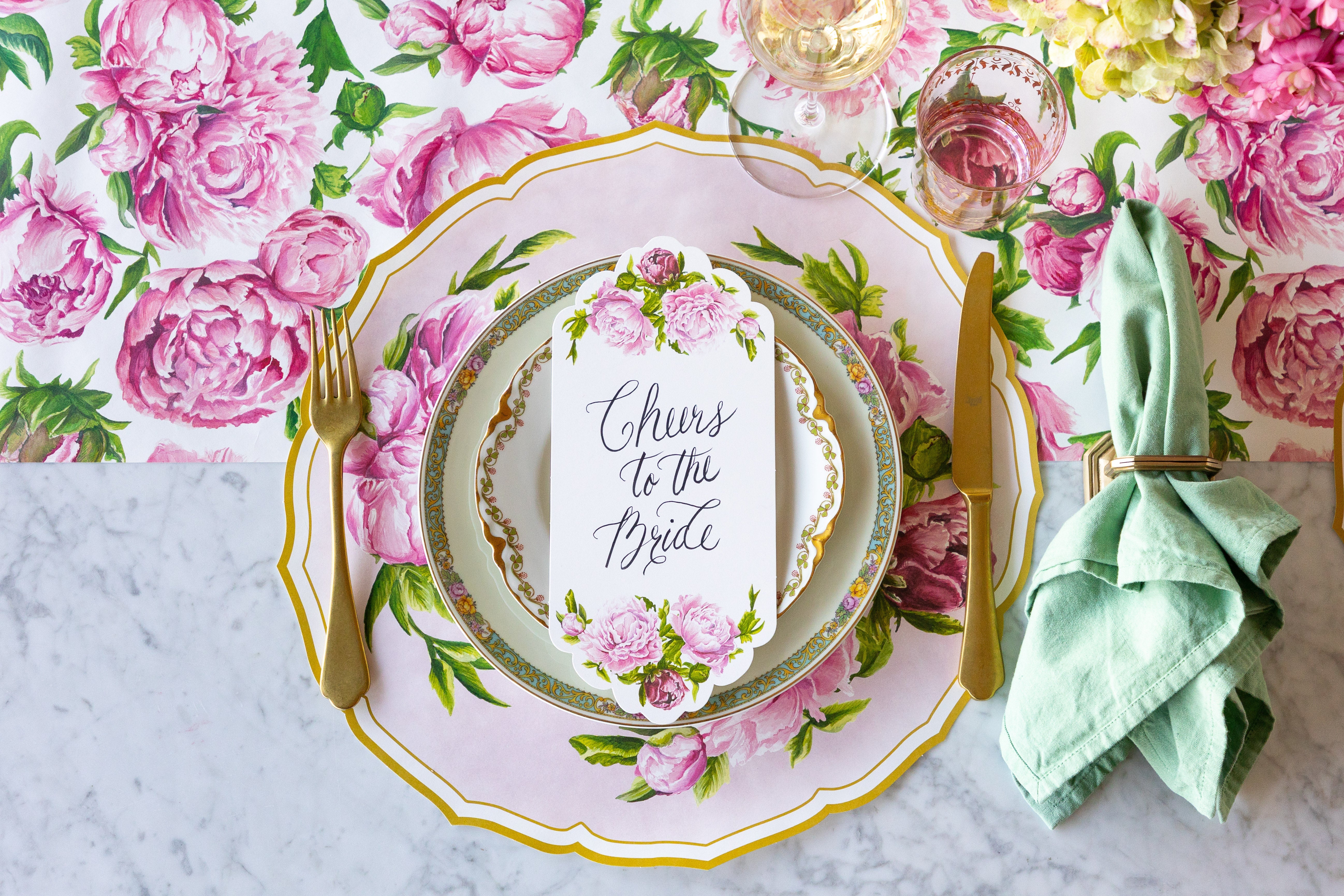 Die-cut Peony China Placemat