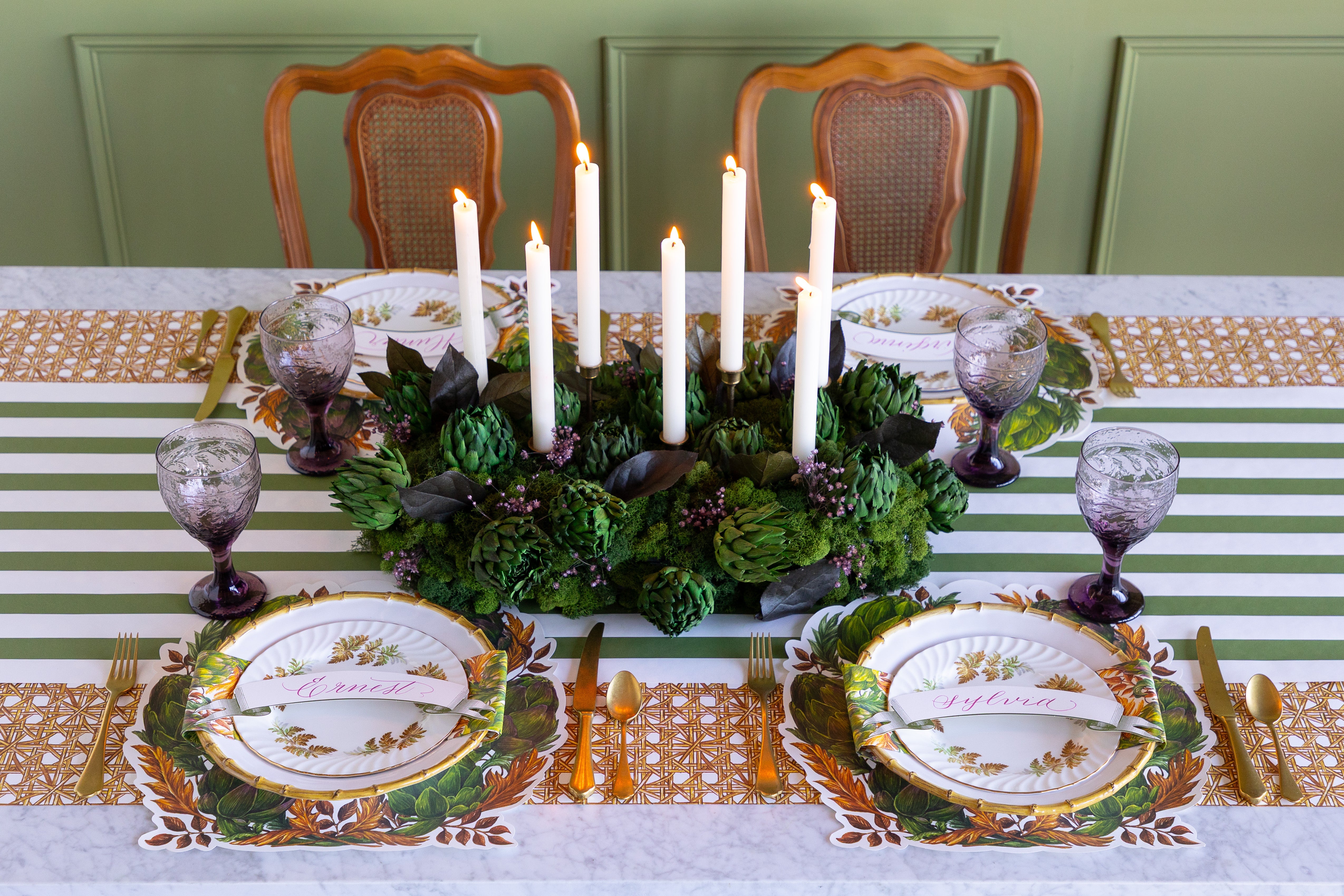 Die-cut Artichoke Wreath Placemat