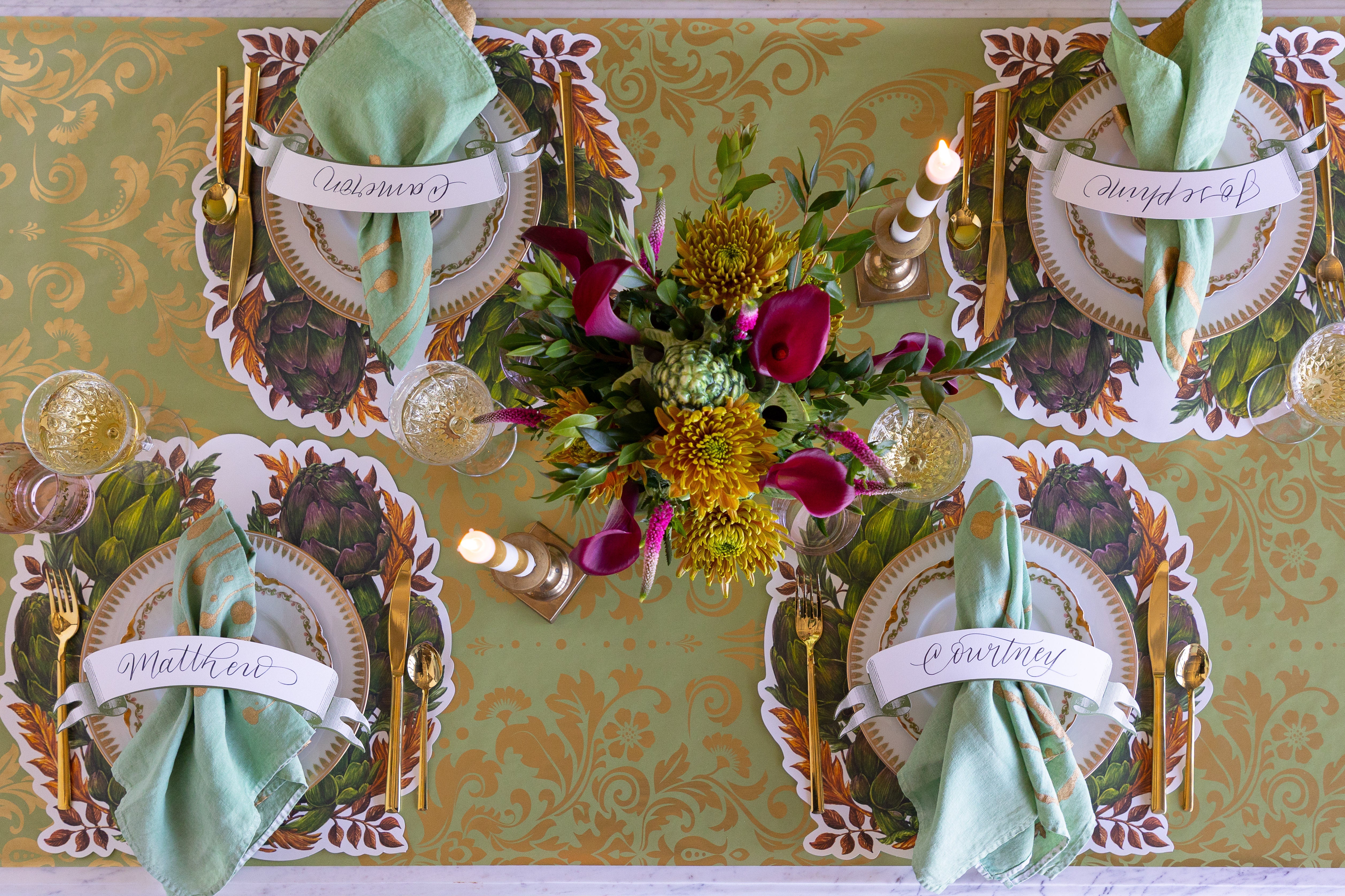 Die-cut Artichoke Wreath Placemat