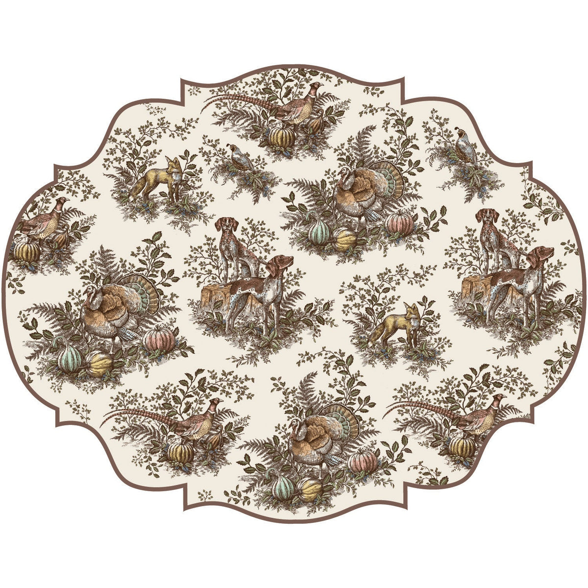 Die-cut Harvest Toile Frame Placemat