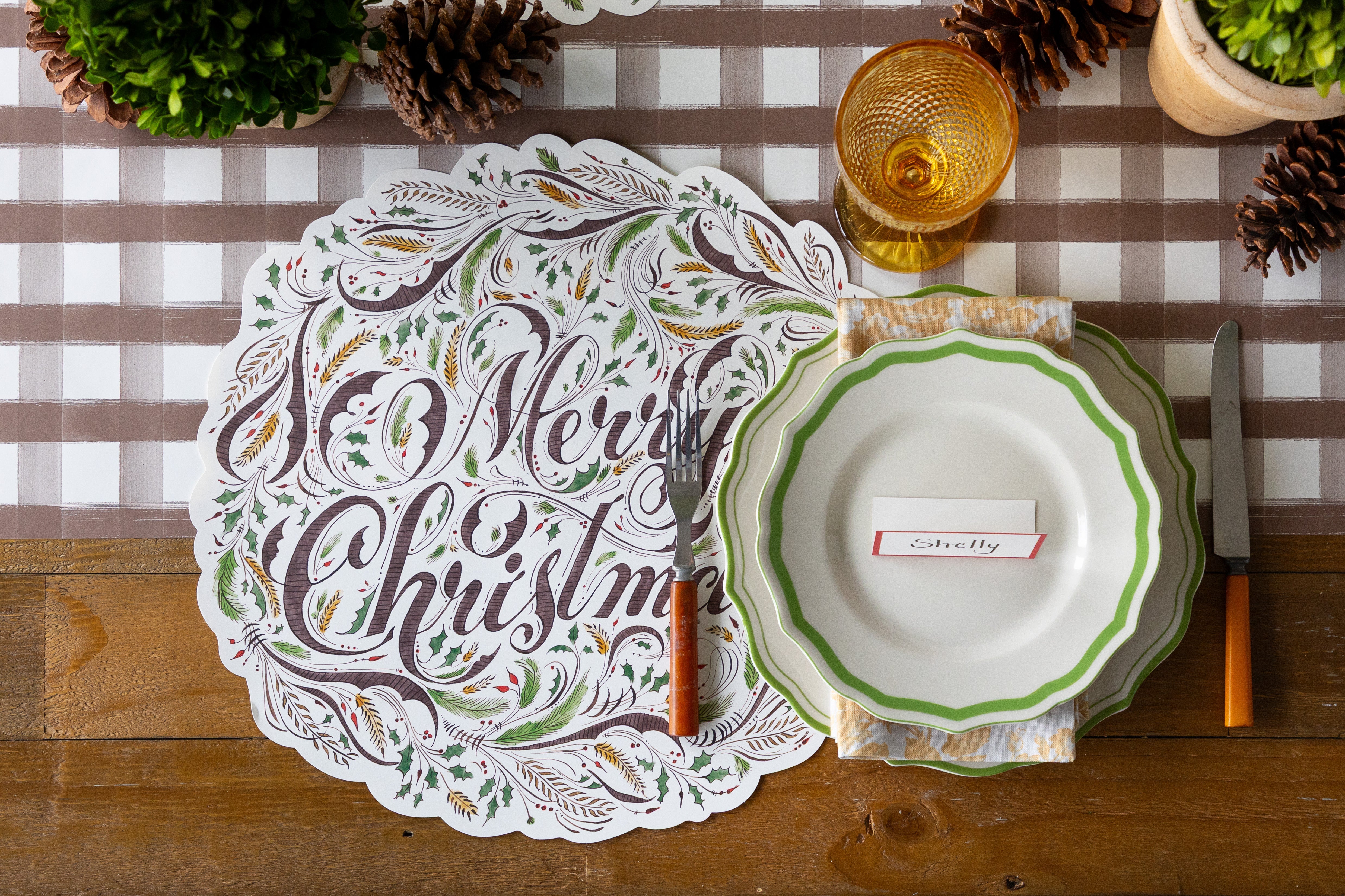 Die-cut Merry Christmas Placemat