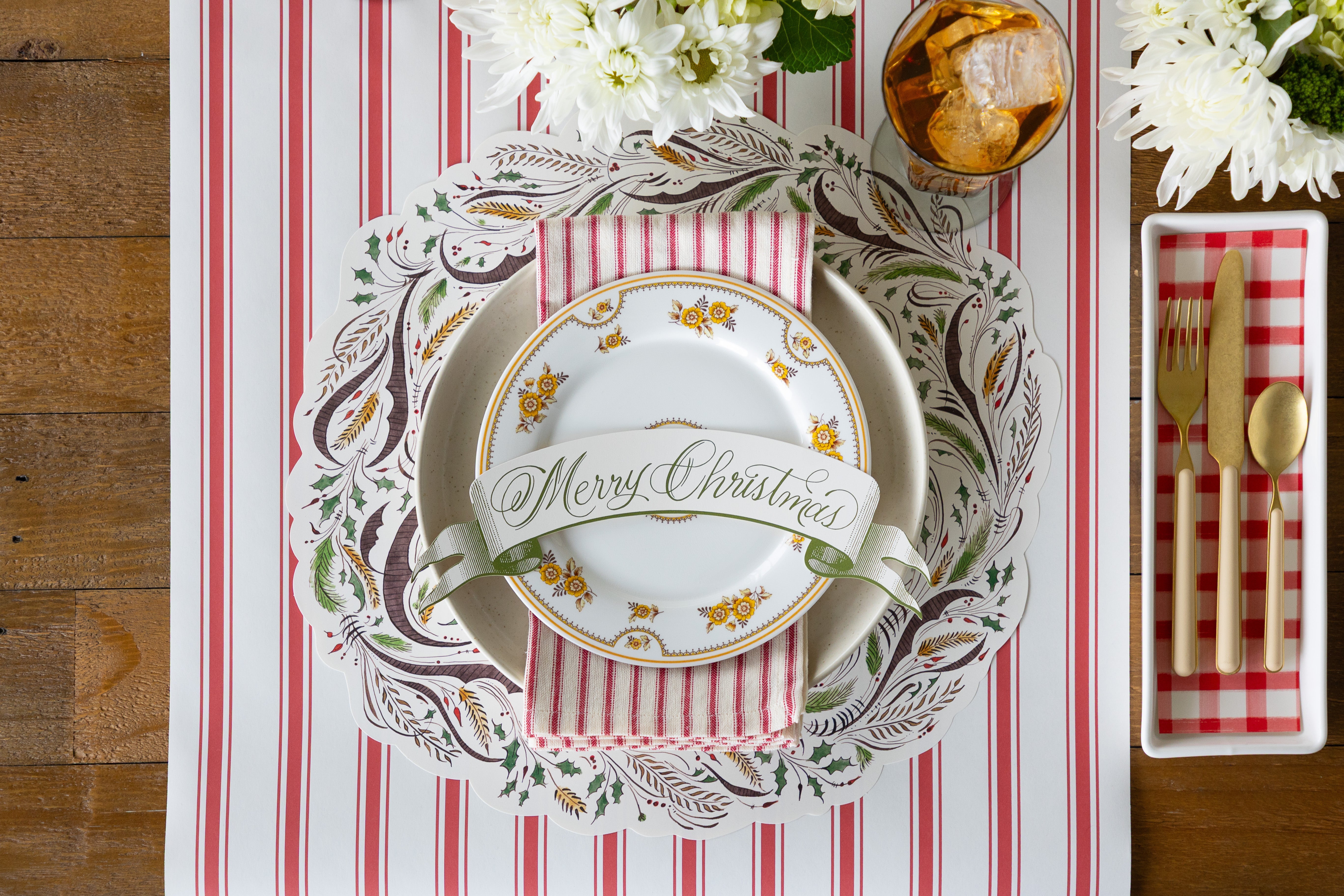 Die-cut Merry Christmas Placemat