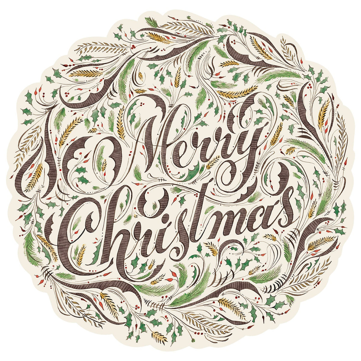 Die-cut Merry Christmas Placemat