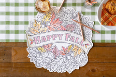 Die-cut Happy Fall Coloring Placemat
