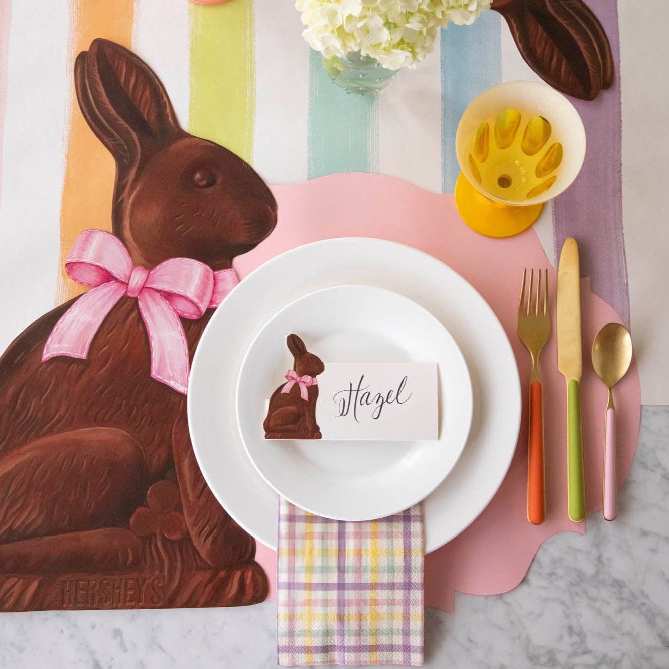 Die-cut Pink French Frame Placemat