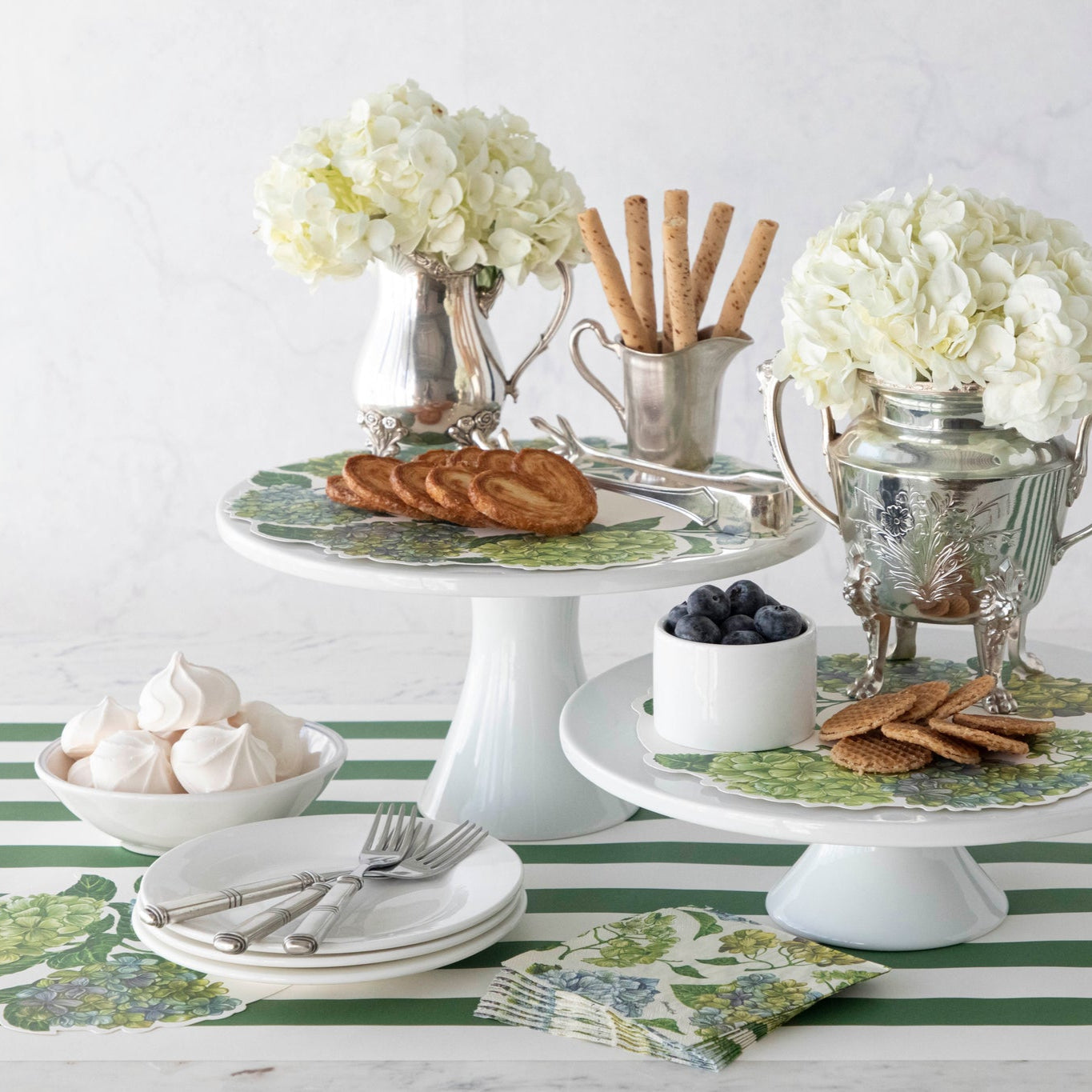 Dark Green Classic Stripe Runner