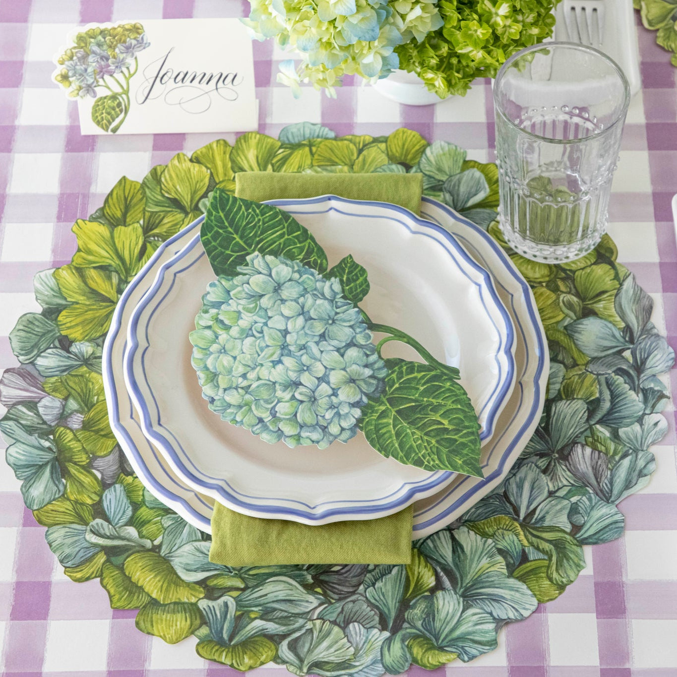 Die-cut Hydrangea Placemat