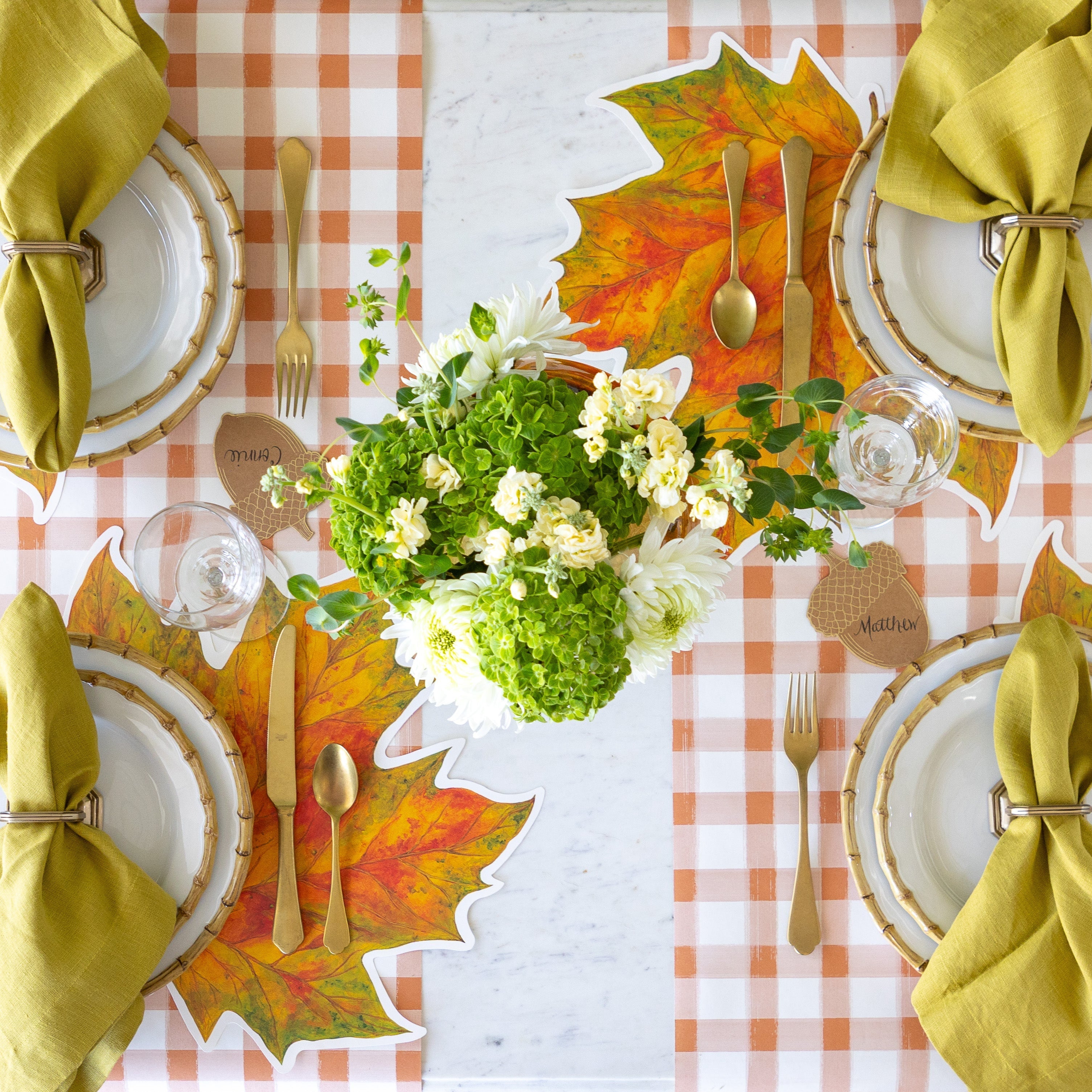 Die-cut Fall Leaf Placemat