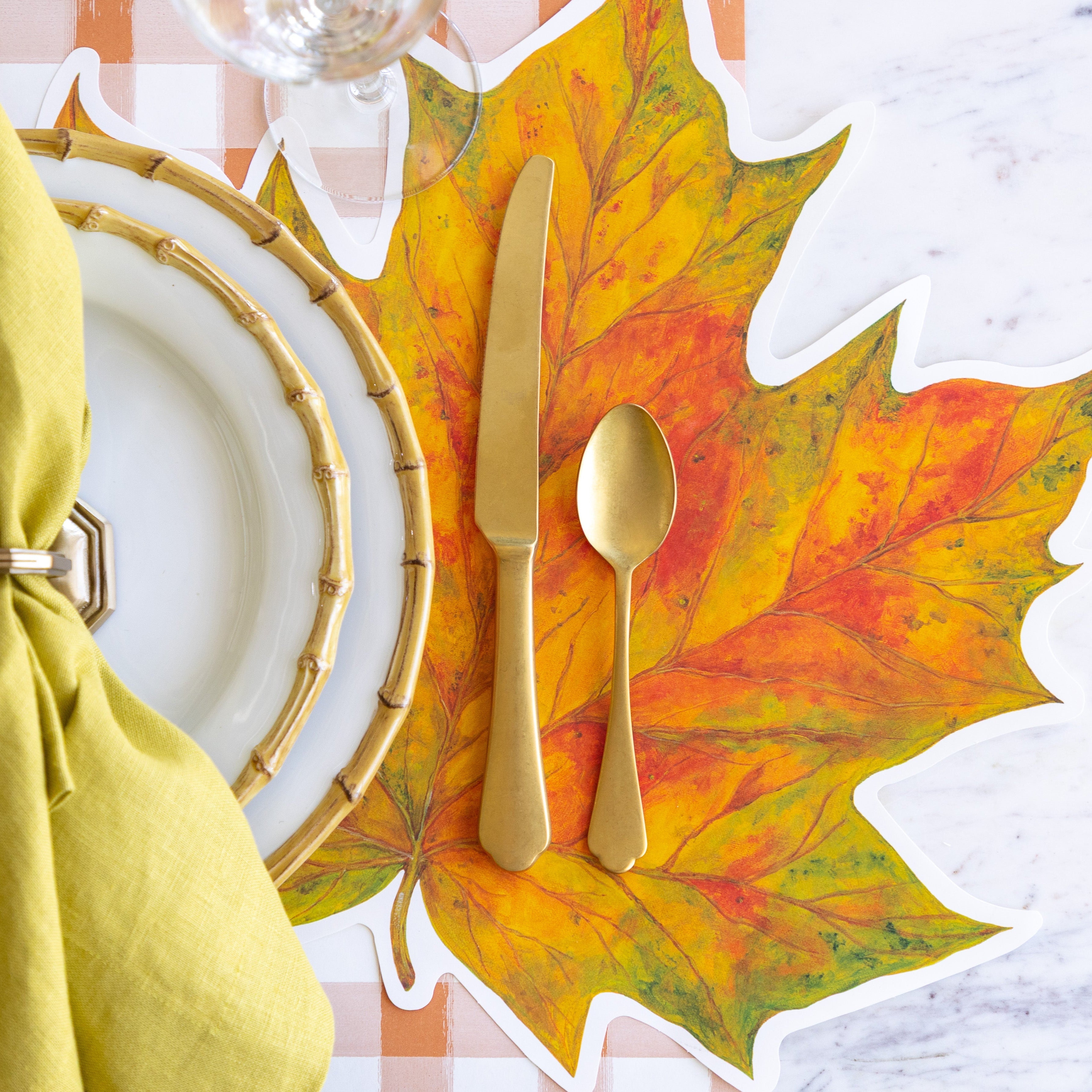 Die-cut Fall Leaf Placemat