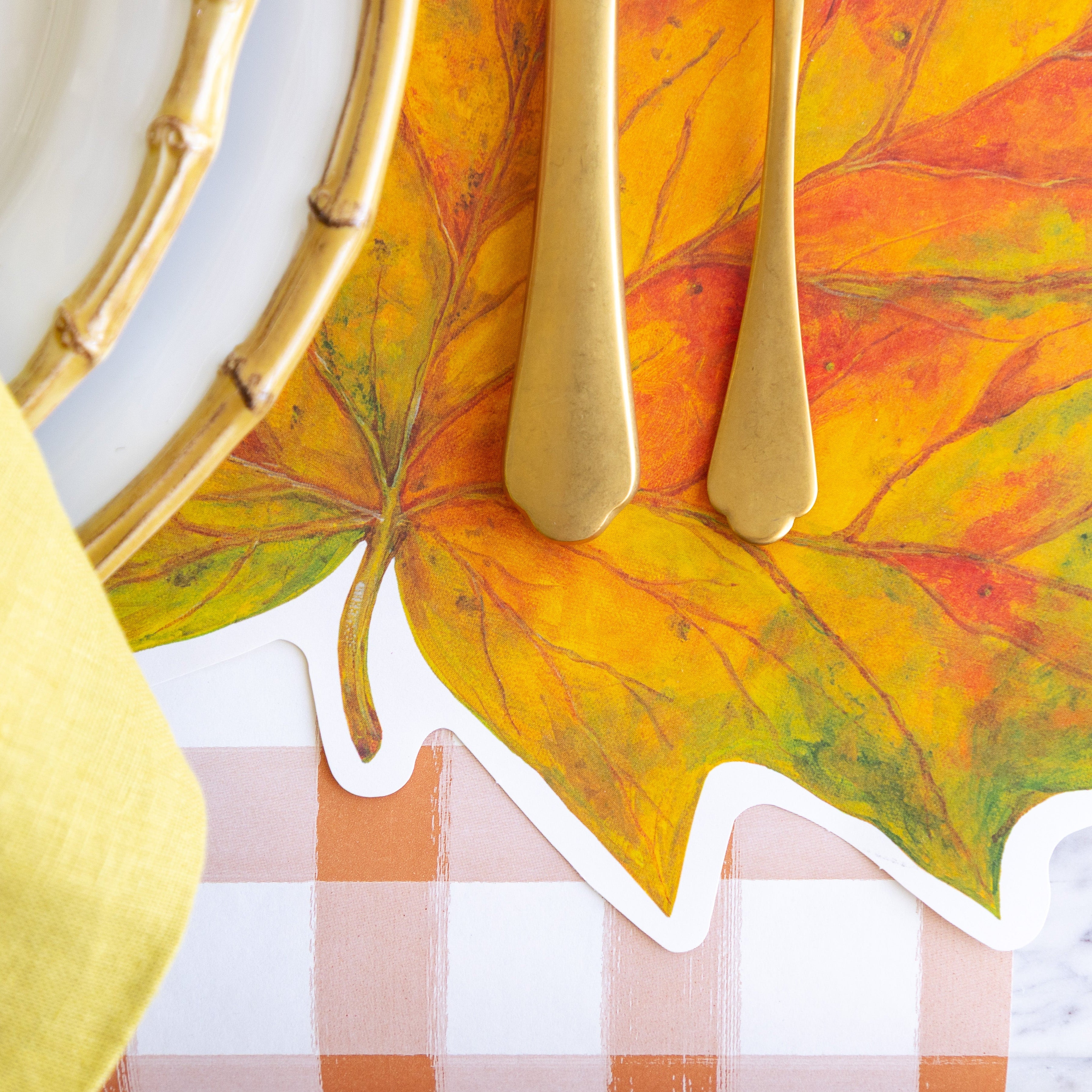 Die-cut Fall Leaf Placemat