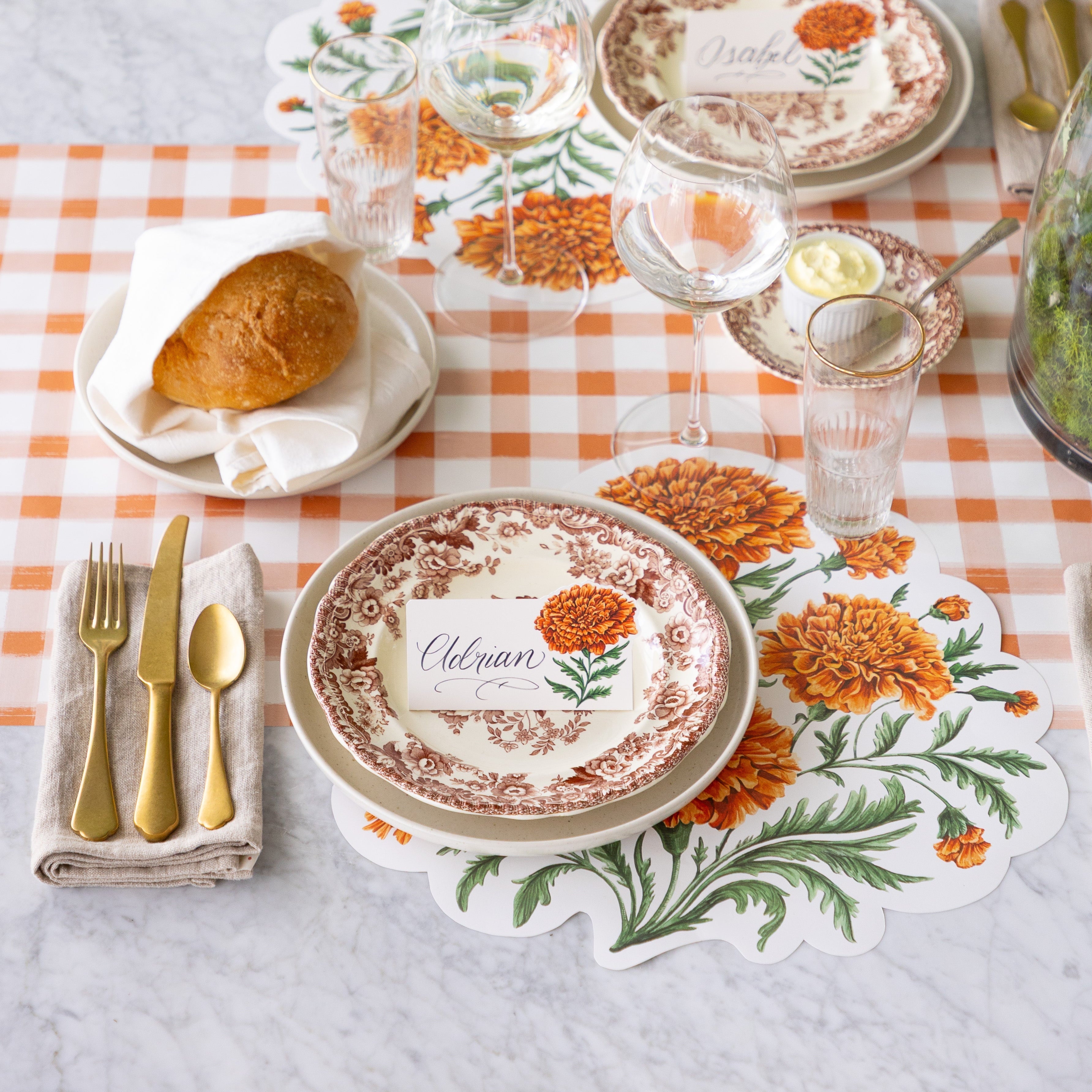 Die-cut Marigold Bouquet Placemat