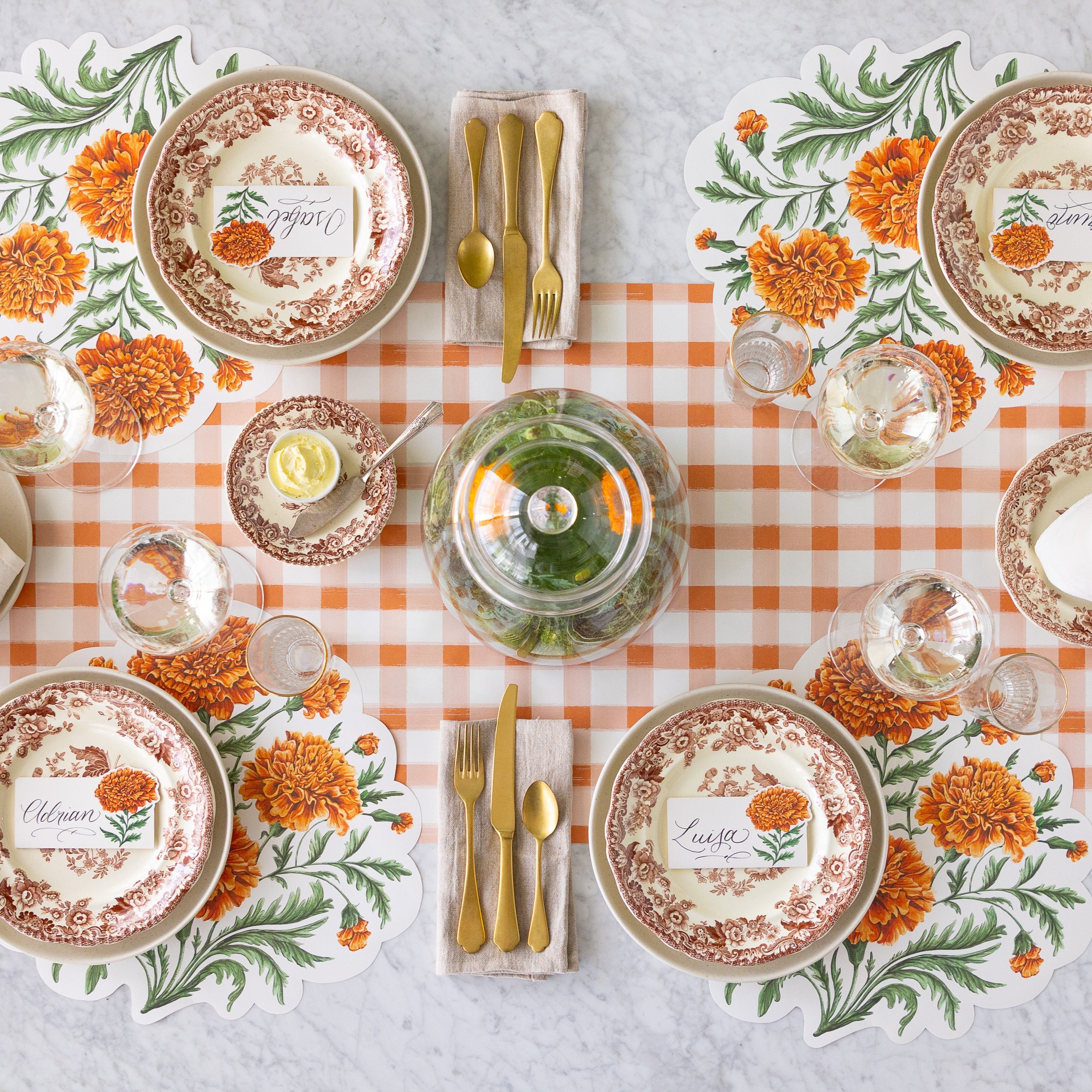 Die-cut Marigold Bouquet Placemat
