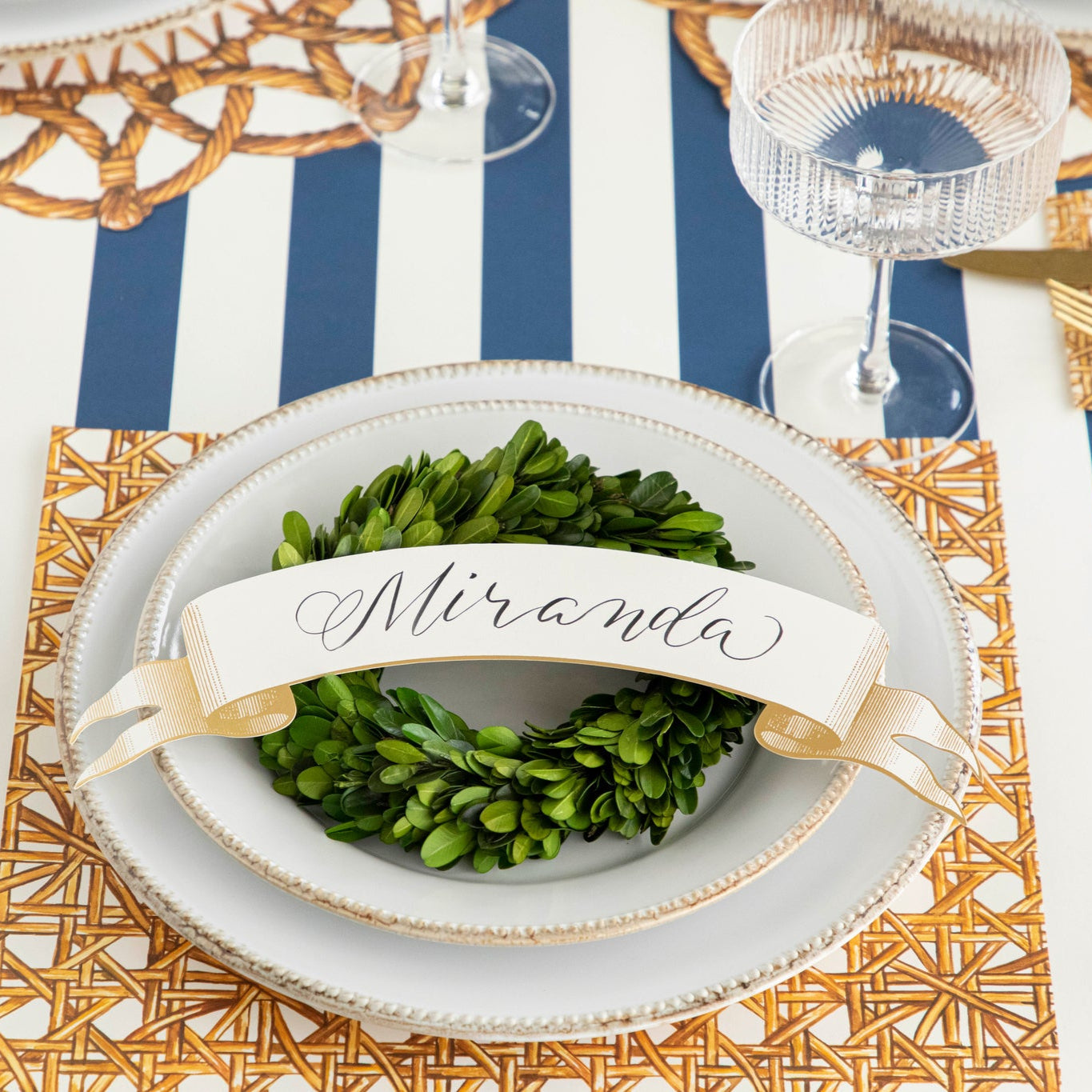 Classic Gold Banner Table Accent