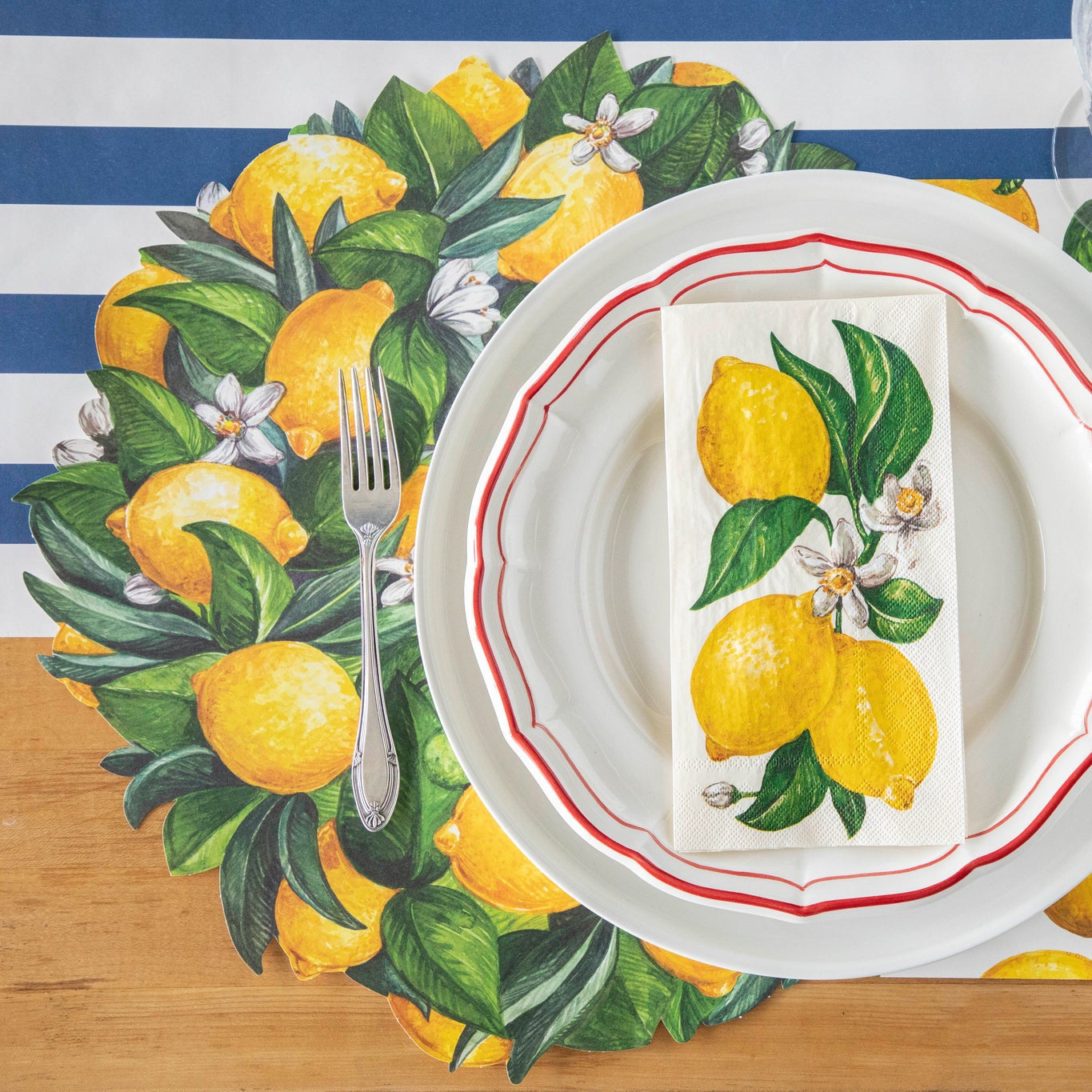 Die-cut Lemon Wreath Placemat