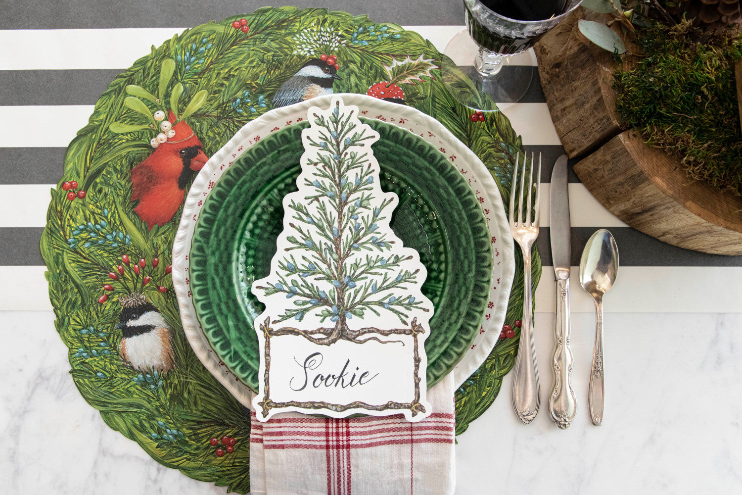 Die-cut Winter Songbirds Placemat