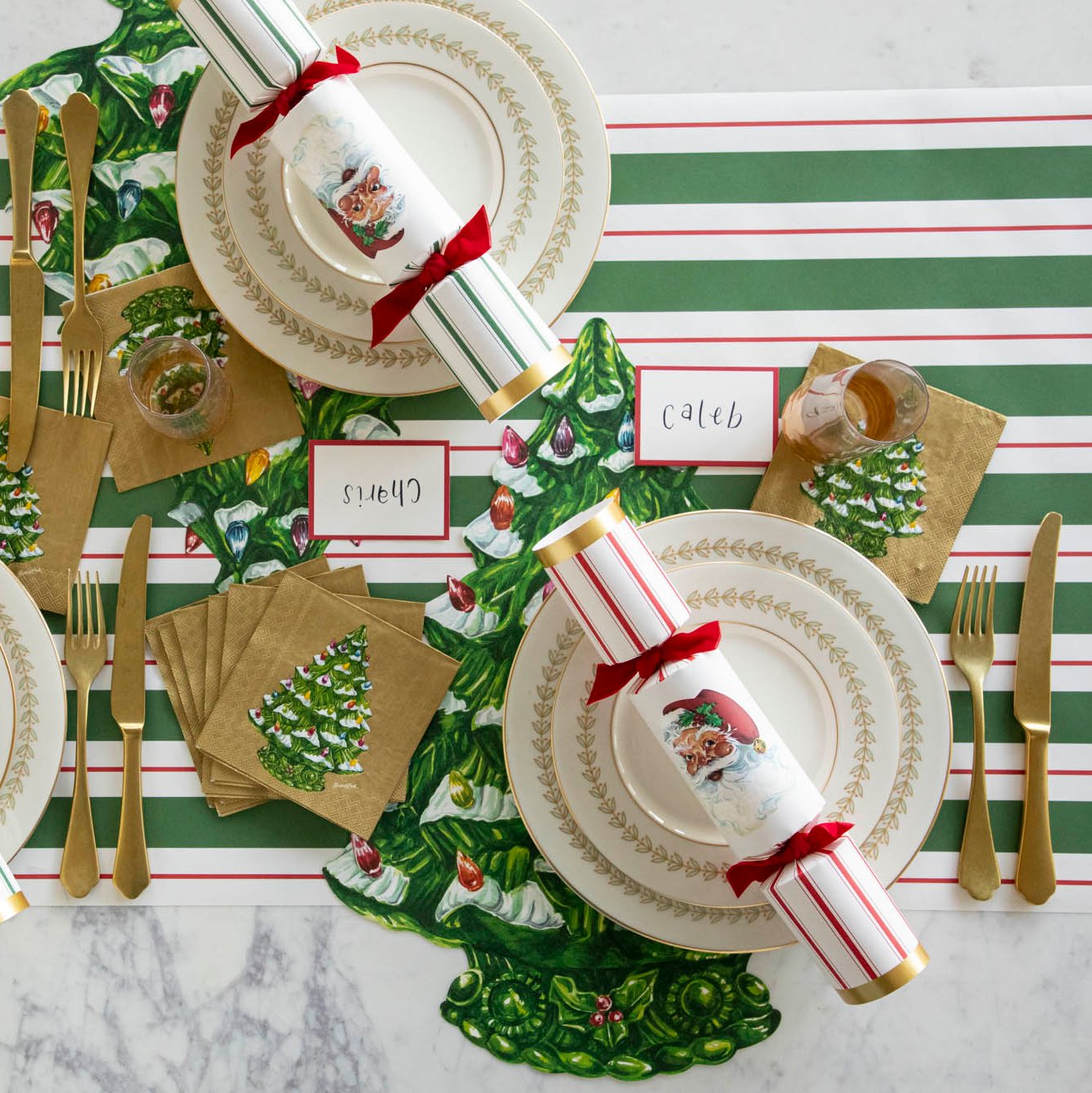 Die-cut Vintage Christmas Tree Placemat