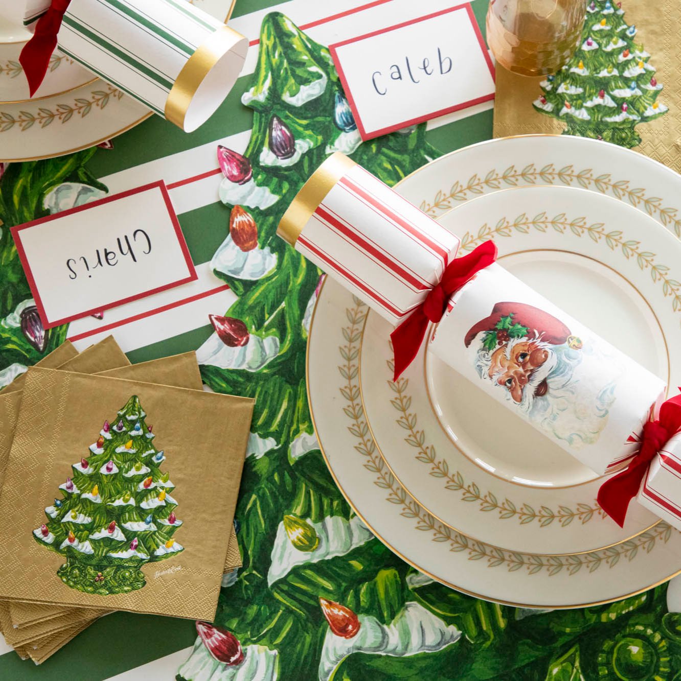 Die-cut Vintage Christmas Tree Placemat