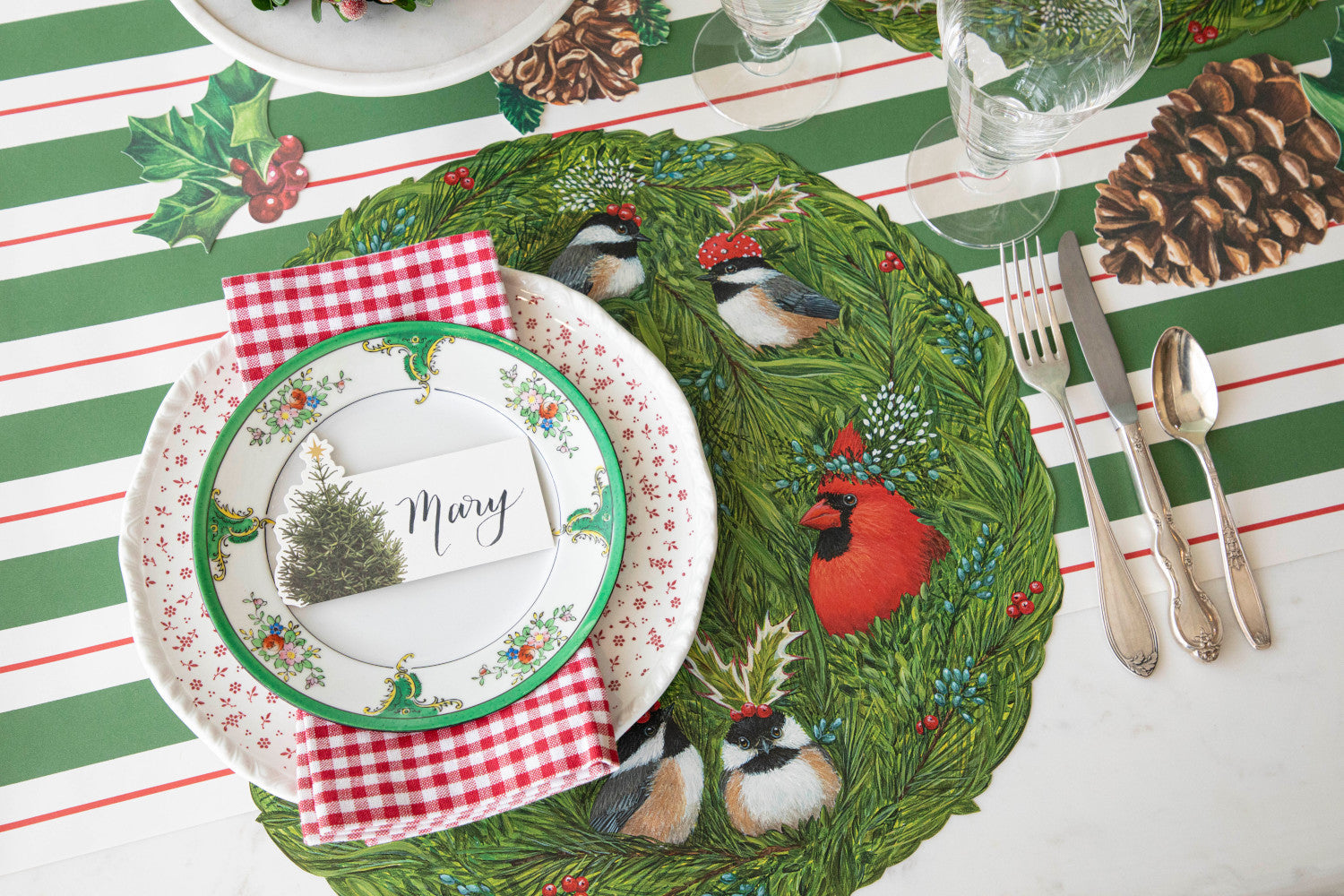 Die-cut Winter Songbirds Placemat
