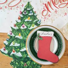 Die-cut Vintage Christmas Tree Placemat