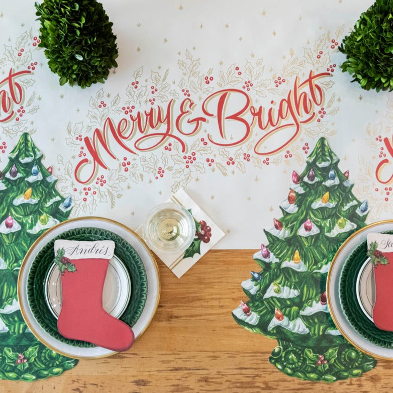 Die-cut Vintage Christmas Tree Placemat