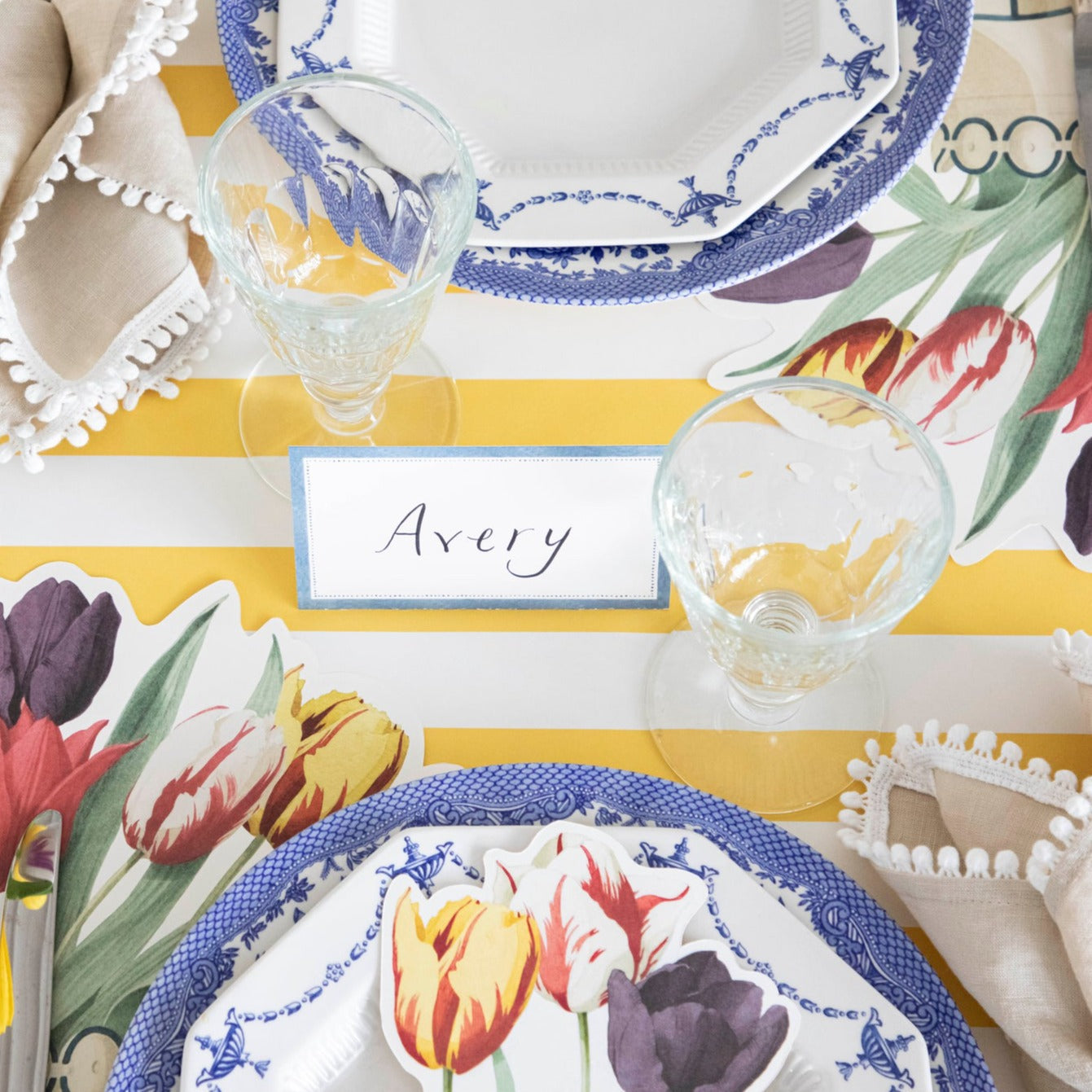 Cornflower Blue Place Card