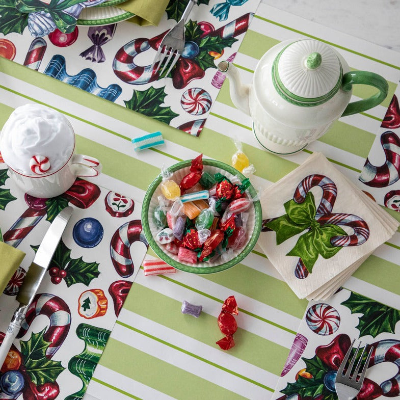 Candy Cane Cocktail Napkins