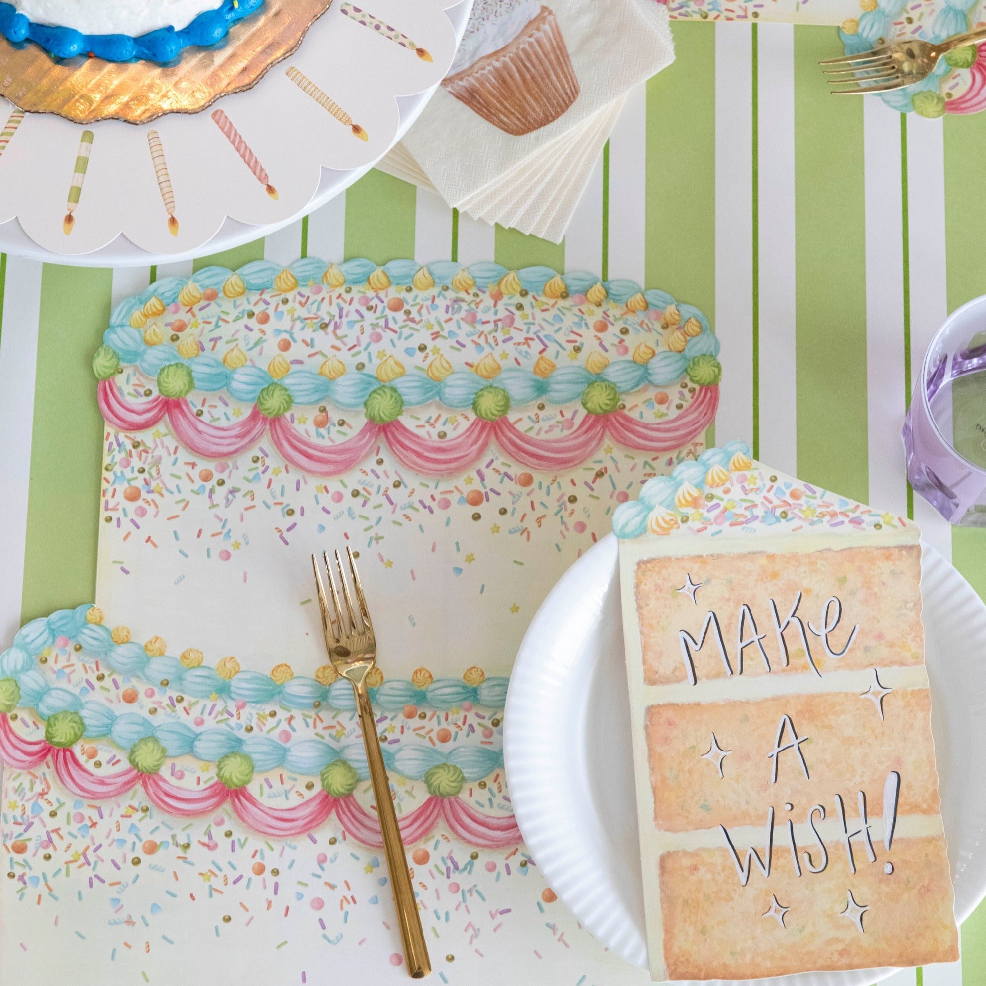 Die-cut Birthday Cake Placemat