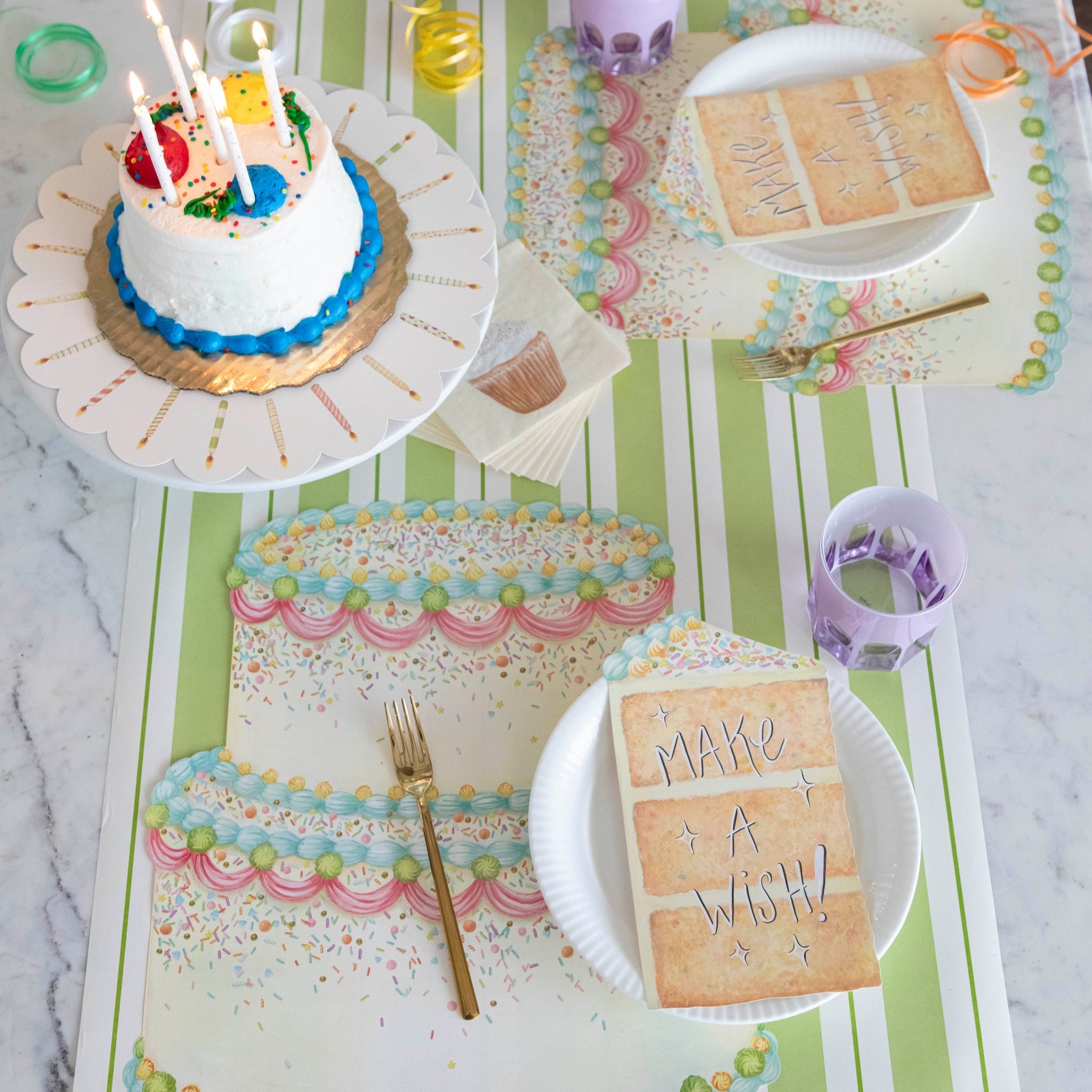 Die-cut Birthday Cake Placemat