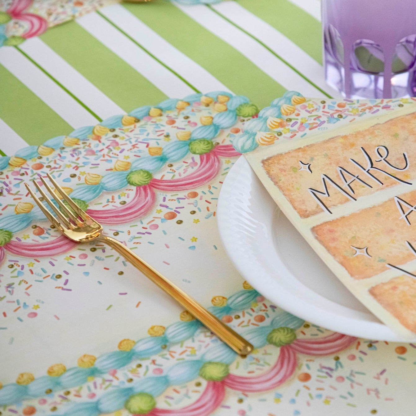 Die-cut Birthday Cake Placemat