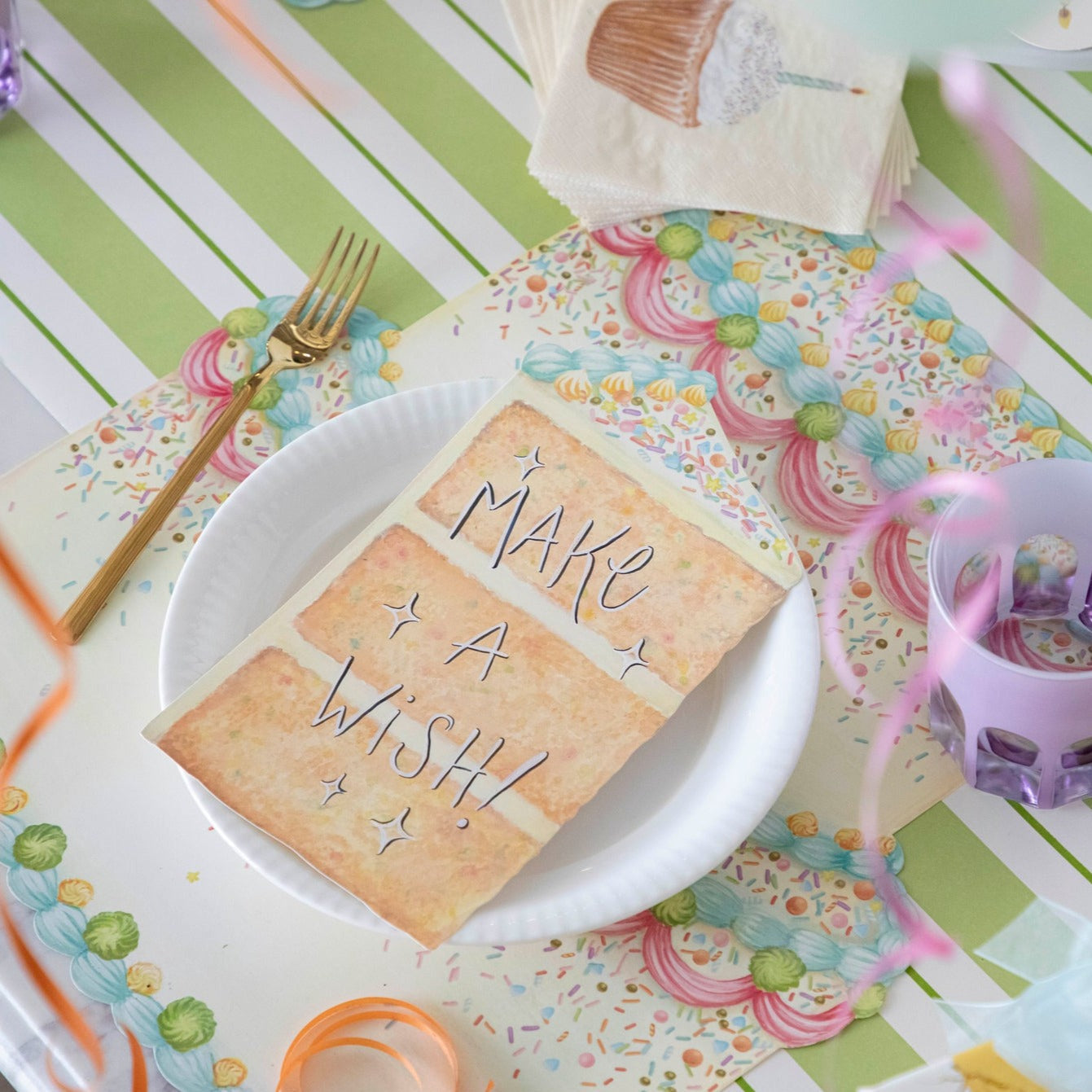 Die-cut Birthday Cake Placemat