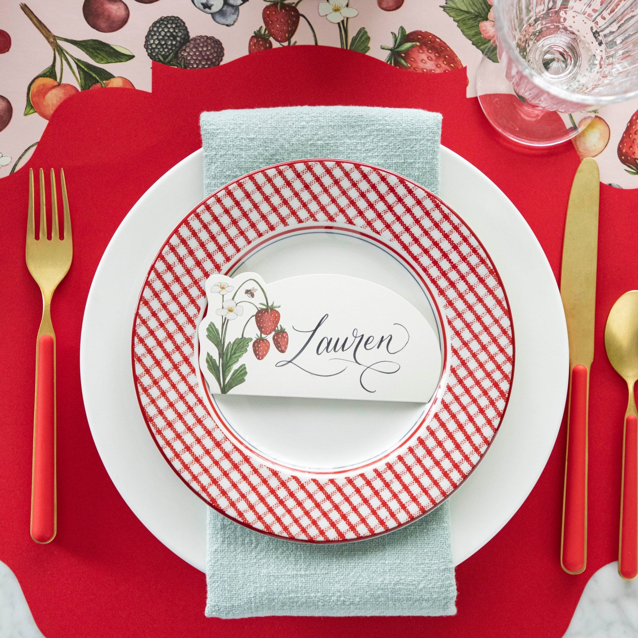Die-cut Red French Frame Placemat