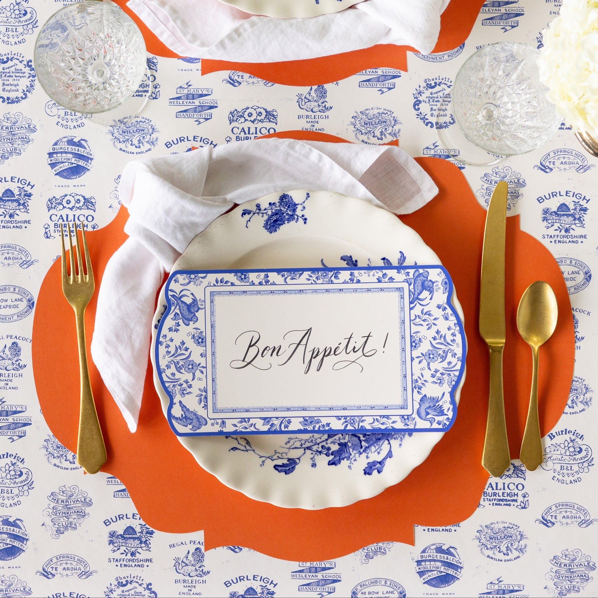 Die-cut Orange French Frame Placemat