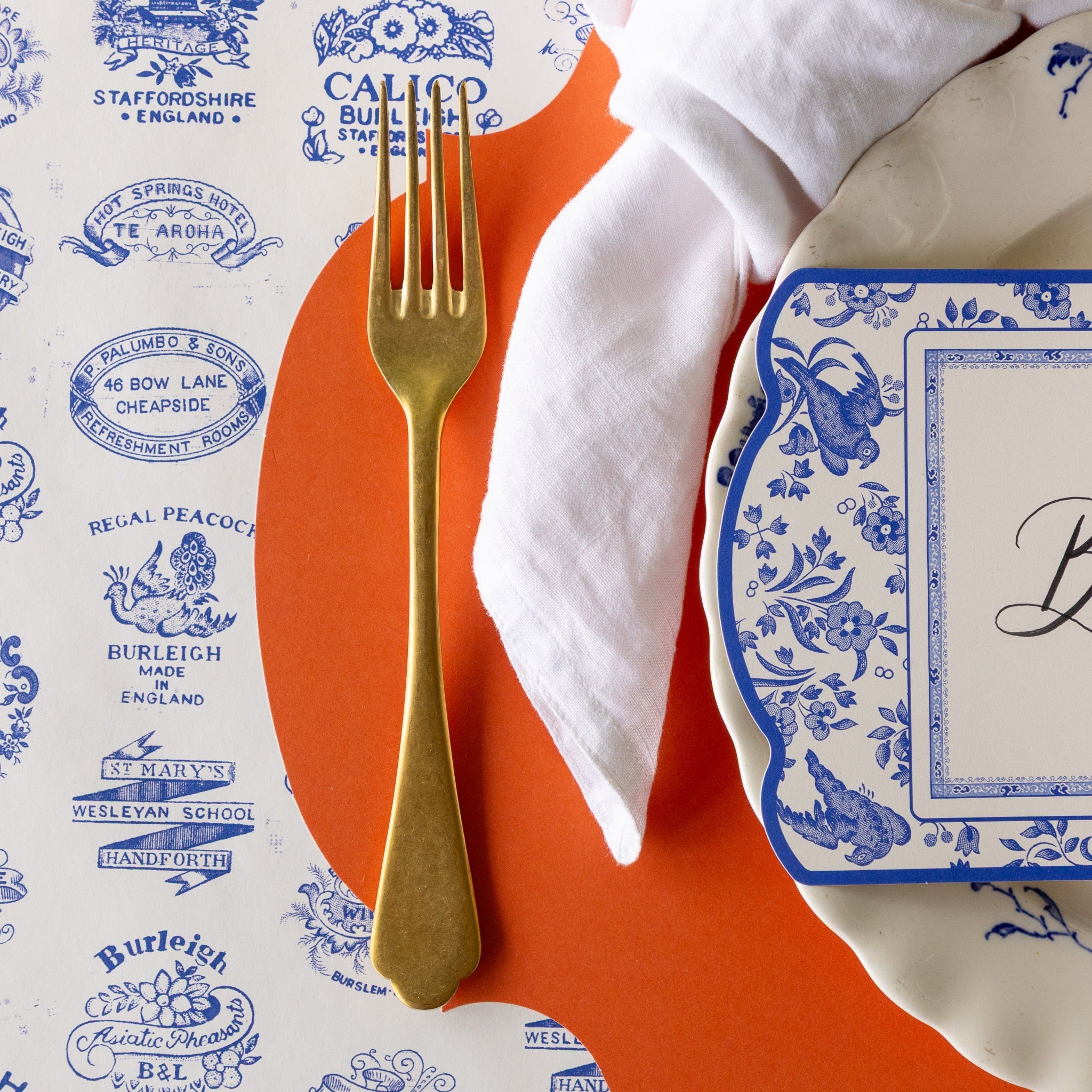 Die-cut Orange French Frame Placemat