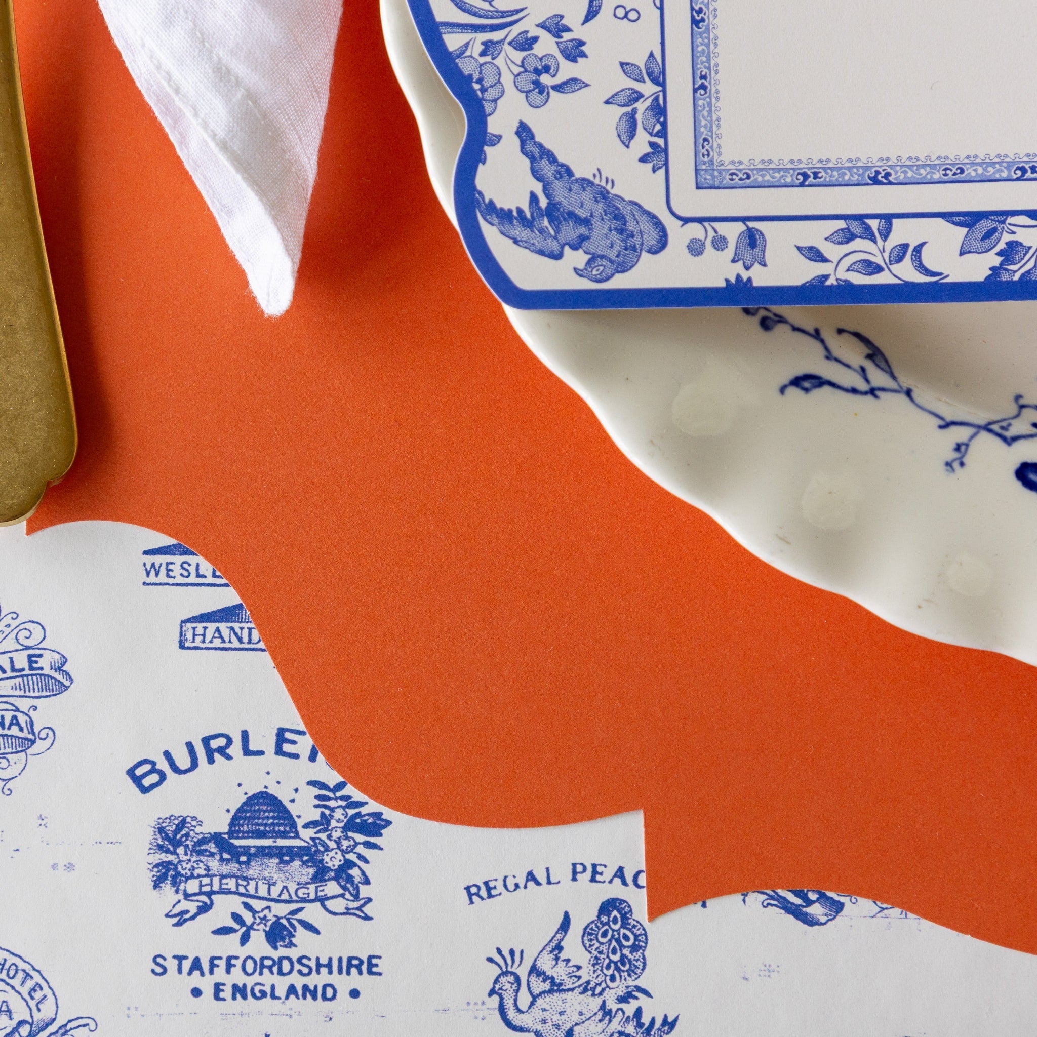 Die-cut Orange French Frame Placemat