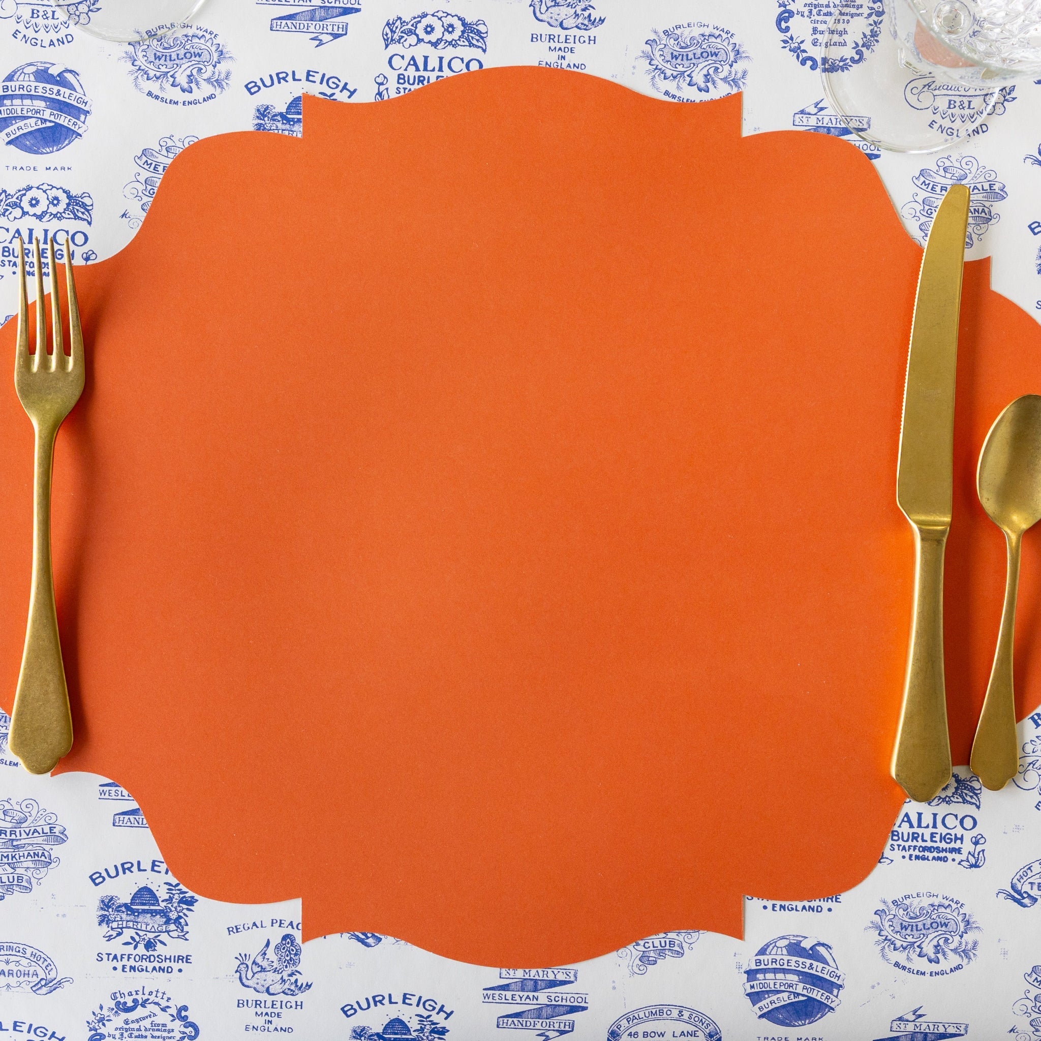 Die-cut Orange French Frame Placemat
