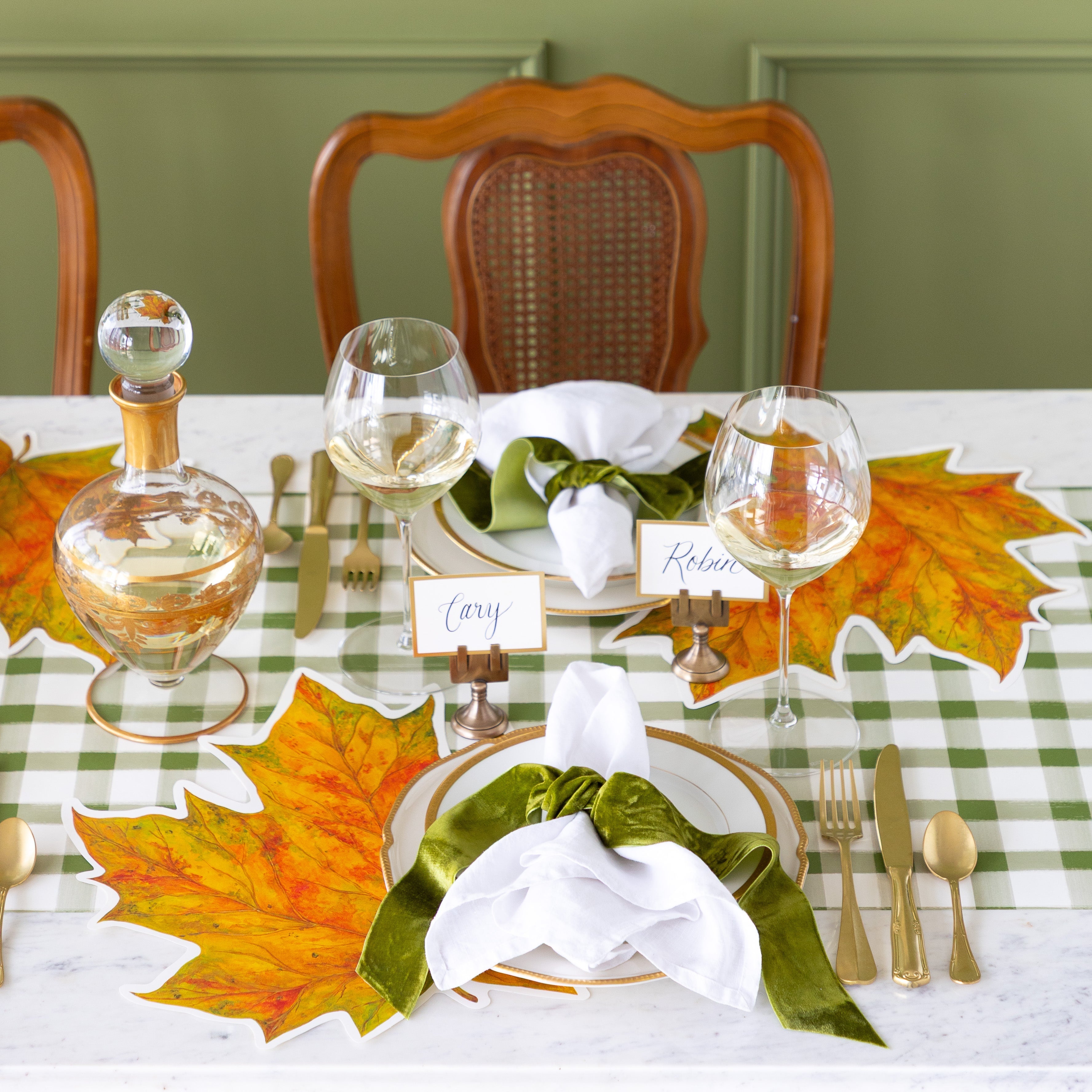 Die-cut Fall Leaf Placemat