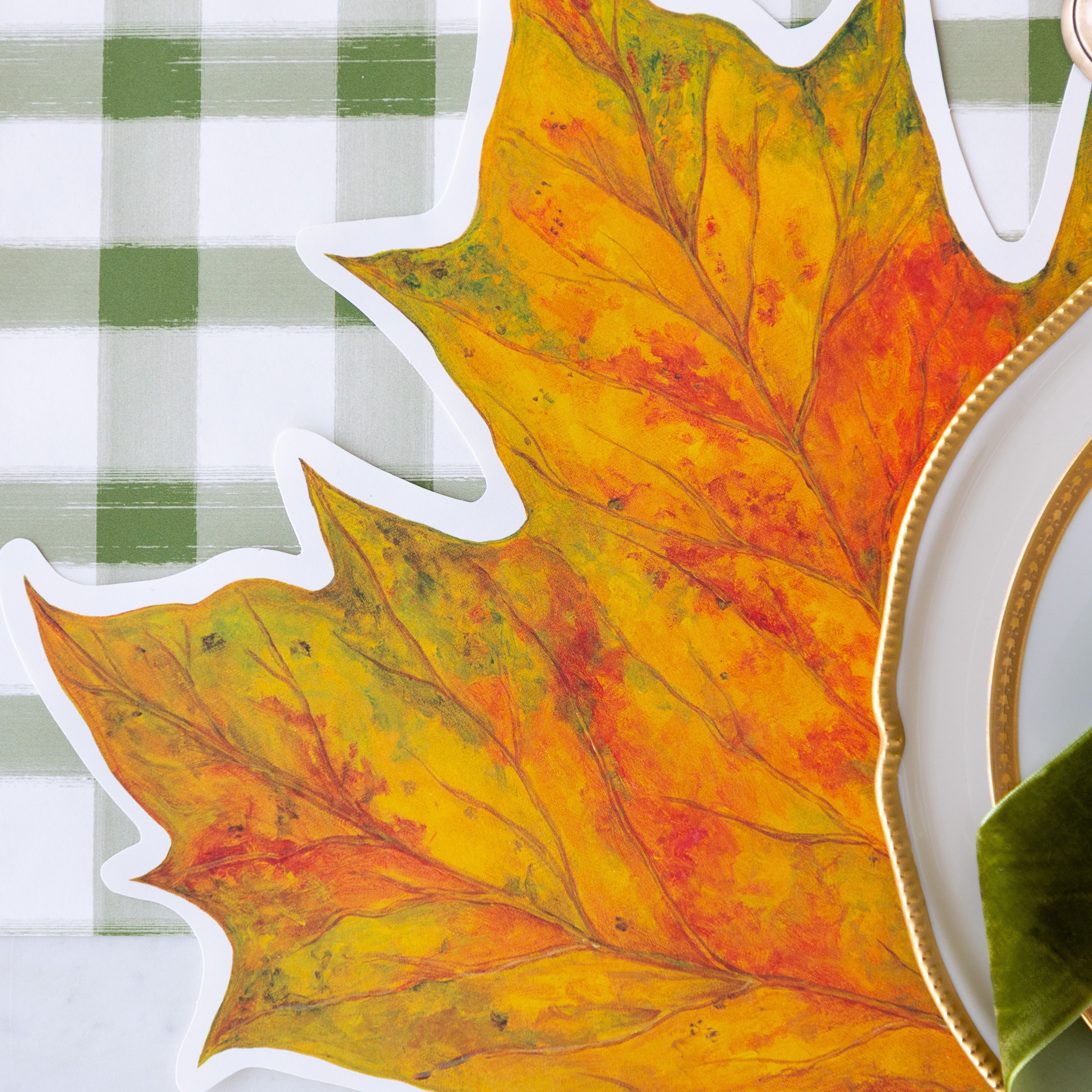 Die-cut Fall Leaf Placemat