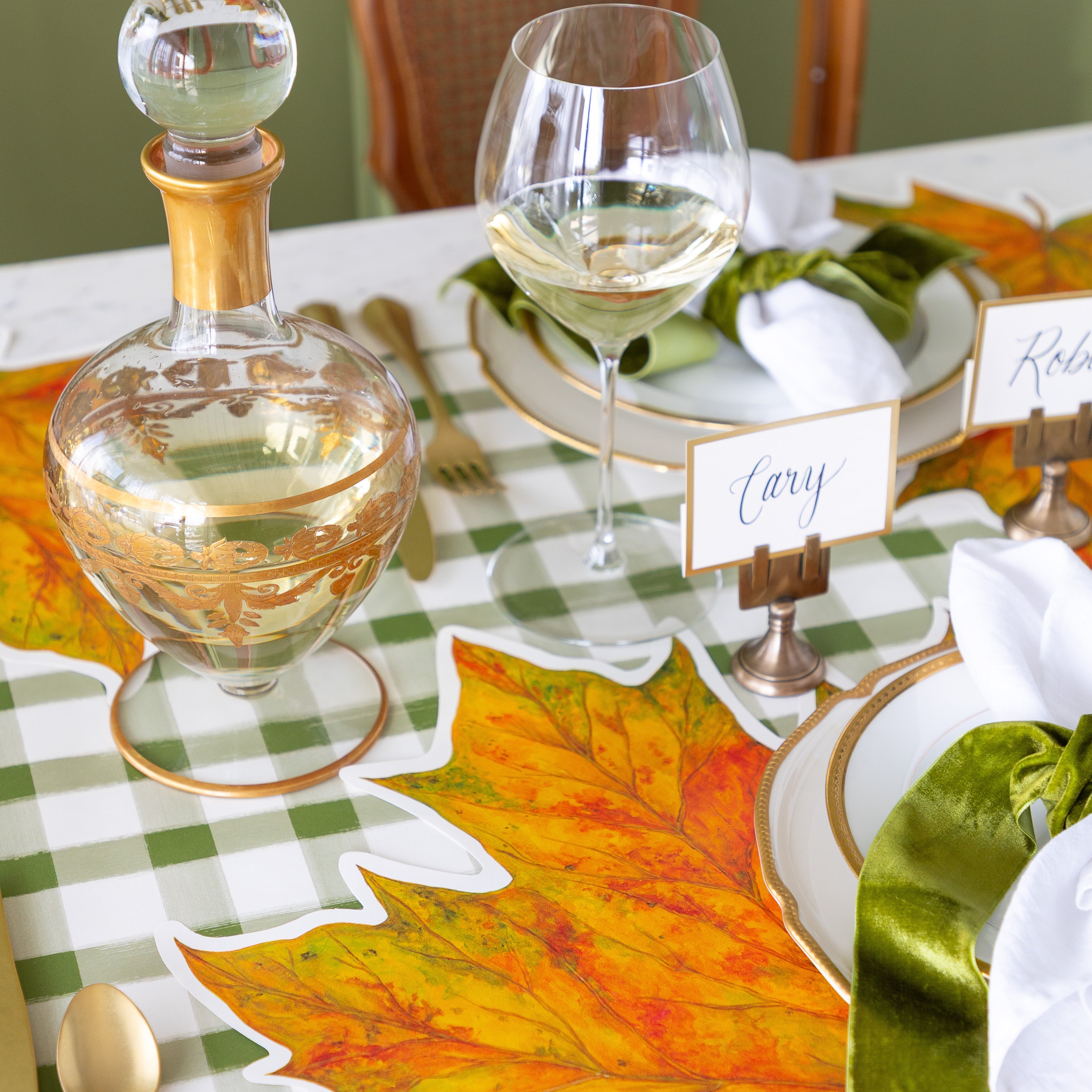 Die-cut Fall Leaf Placemat