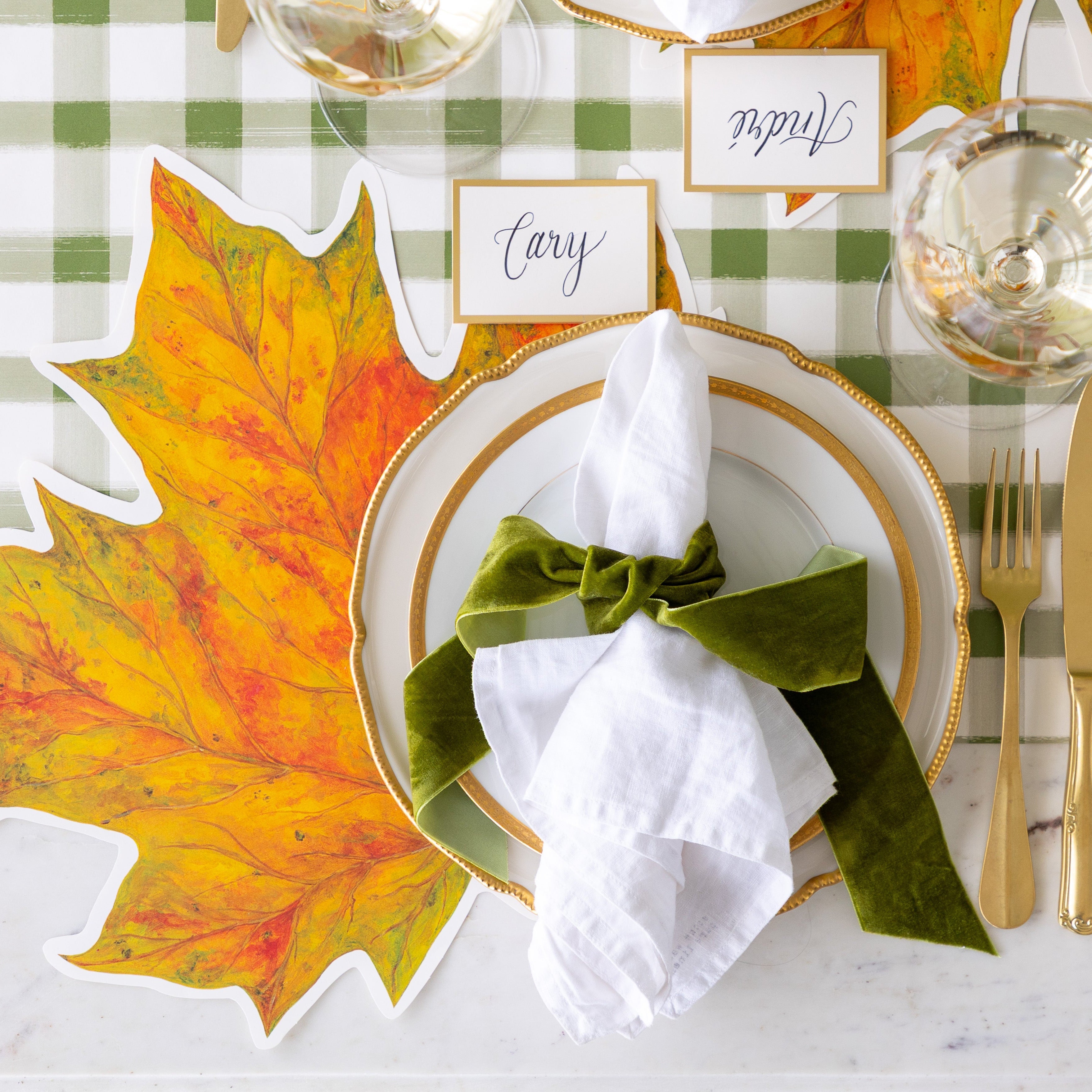 Die-cut Fall Leaf Placemat