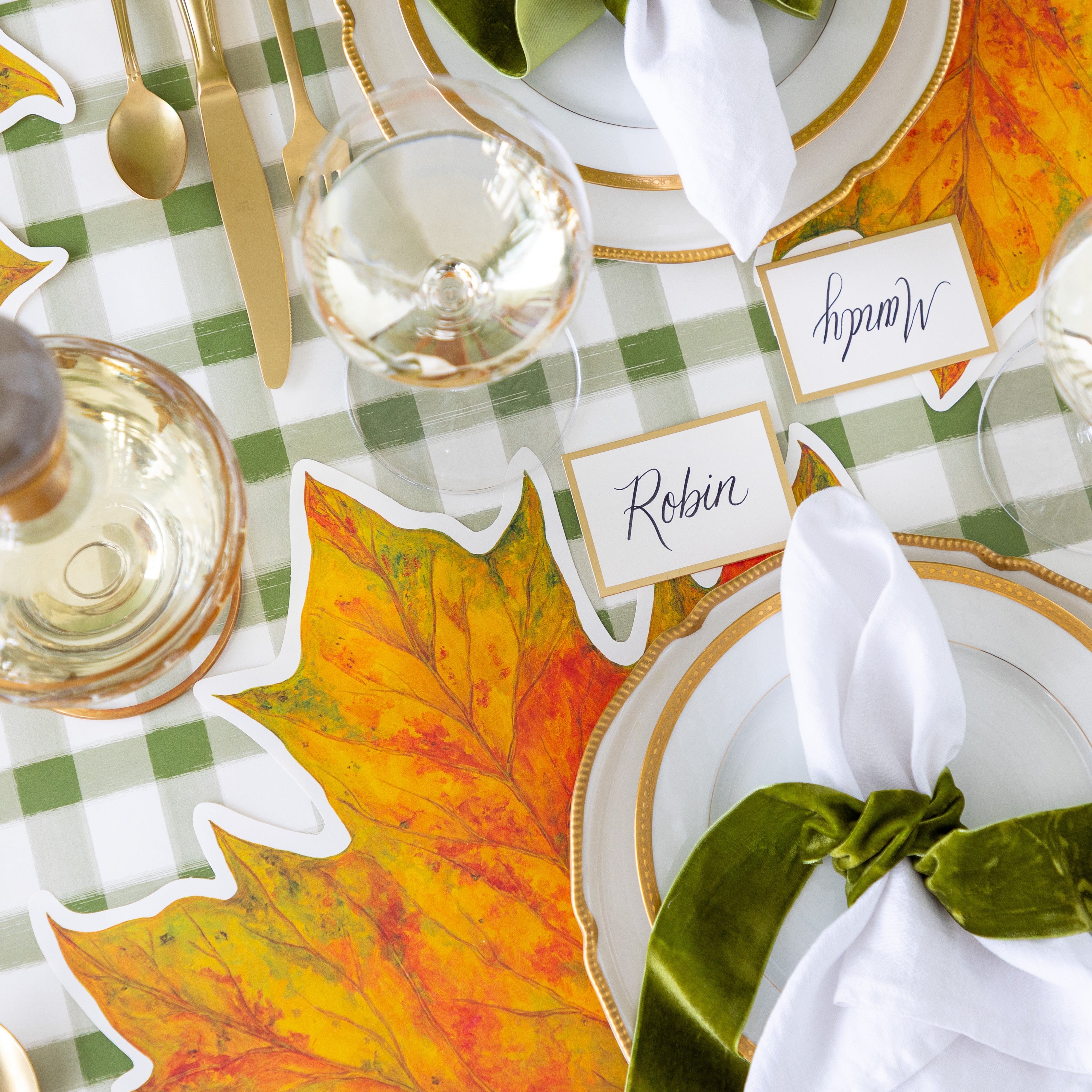 Die-cut Fall Leaf Placemat