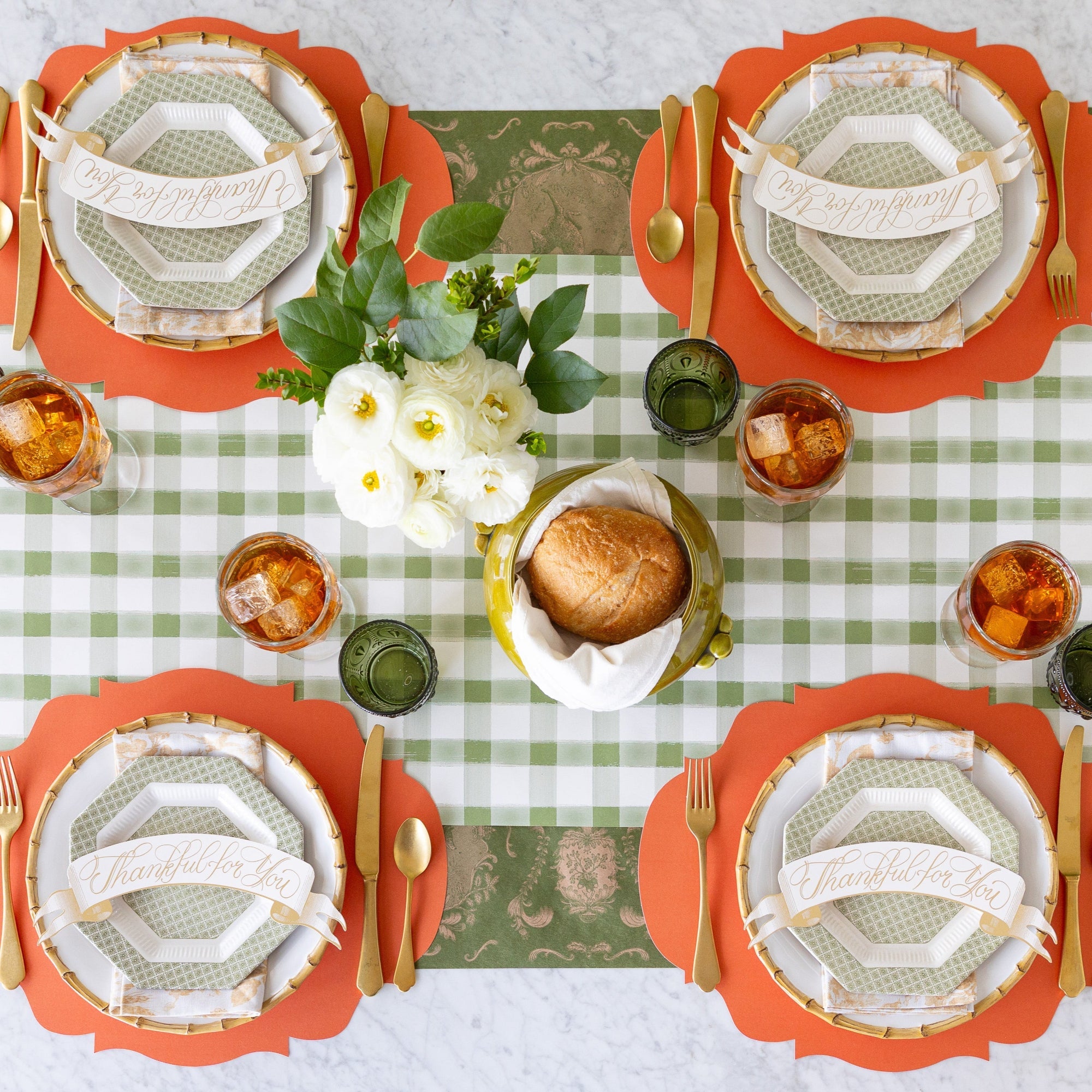 Die-cut Orange French Frame Placemat